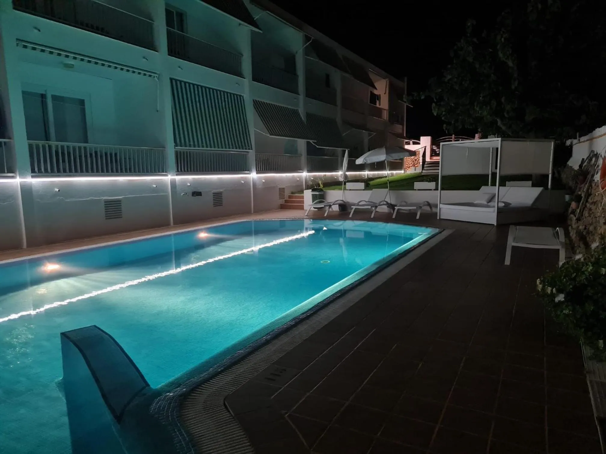 Swimming pool in Hostal S'Algaret