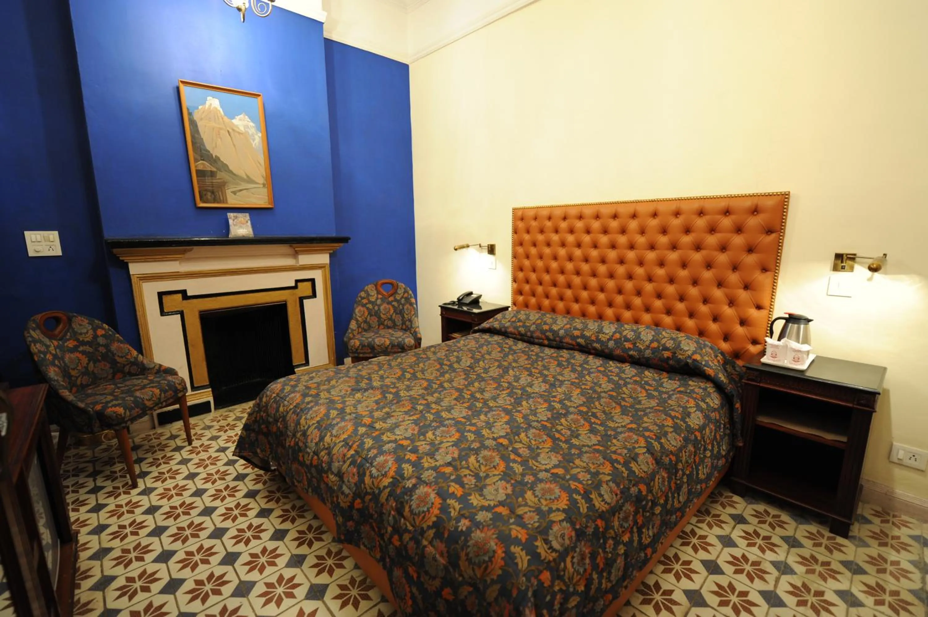 Bed in WelcomHeritage Taragarh Palace