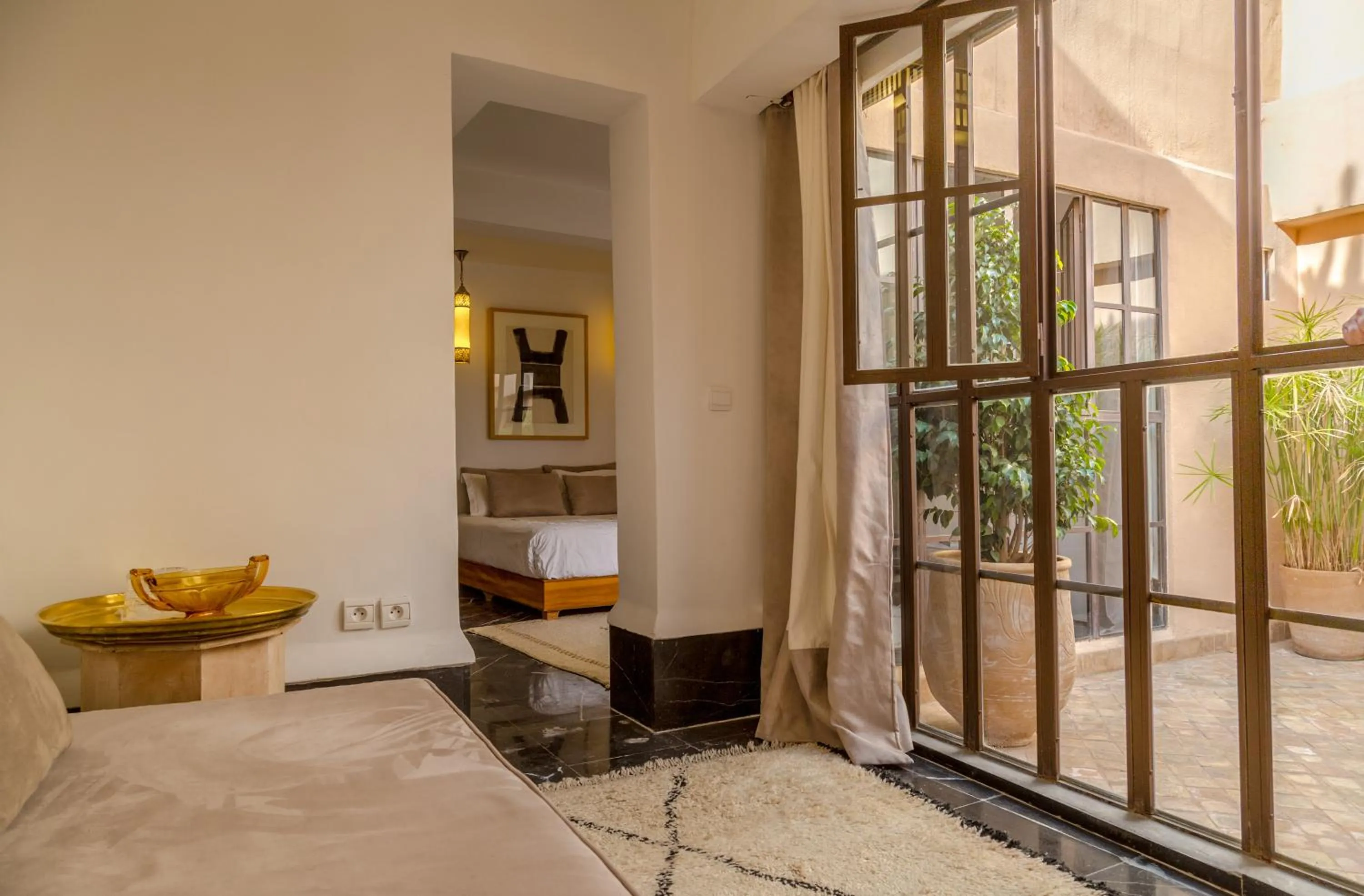 Patio, Bed in La Maison Maure