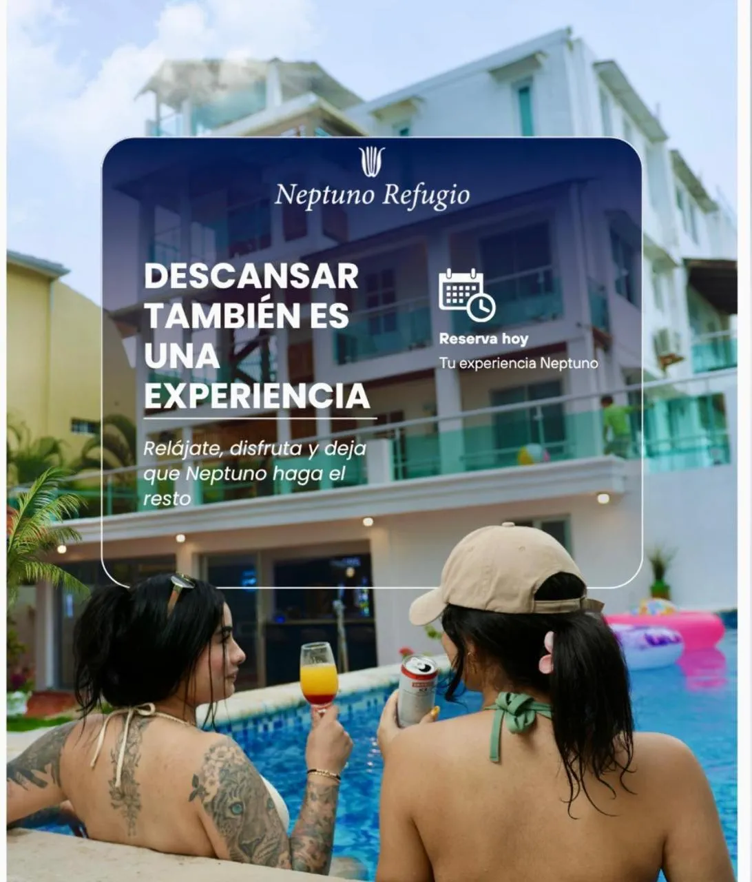 Swimming pool in Hotel Neptuno Refugio