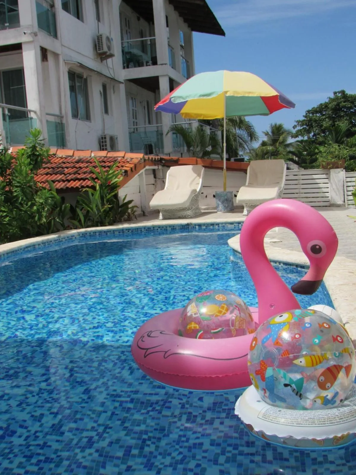 Pool view in Hotel Neptuno Refugio