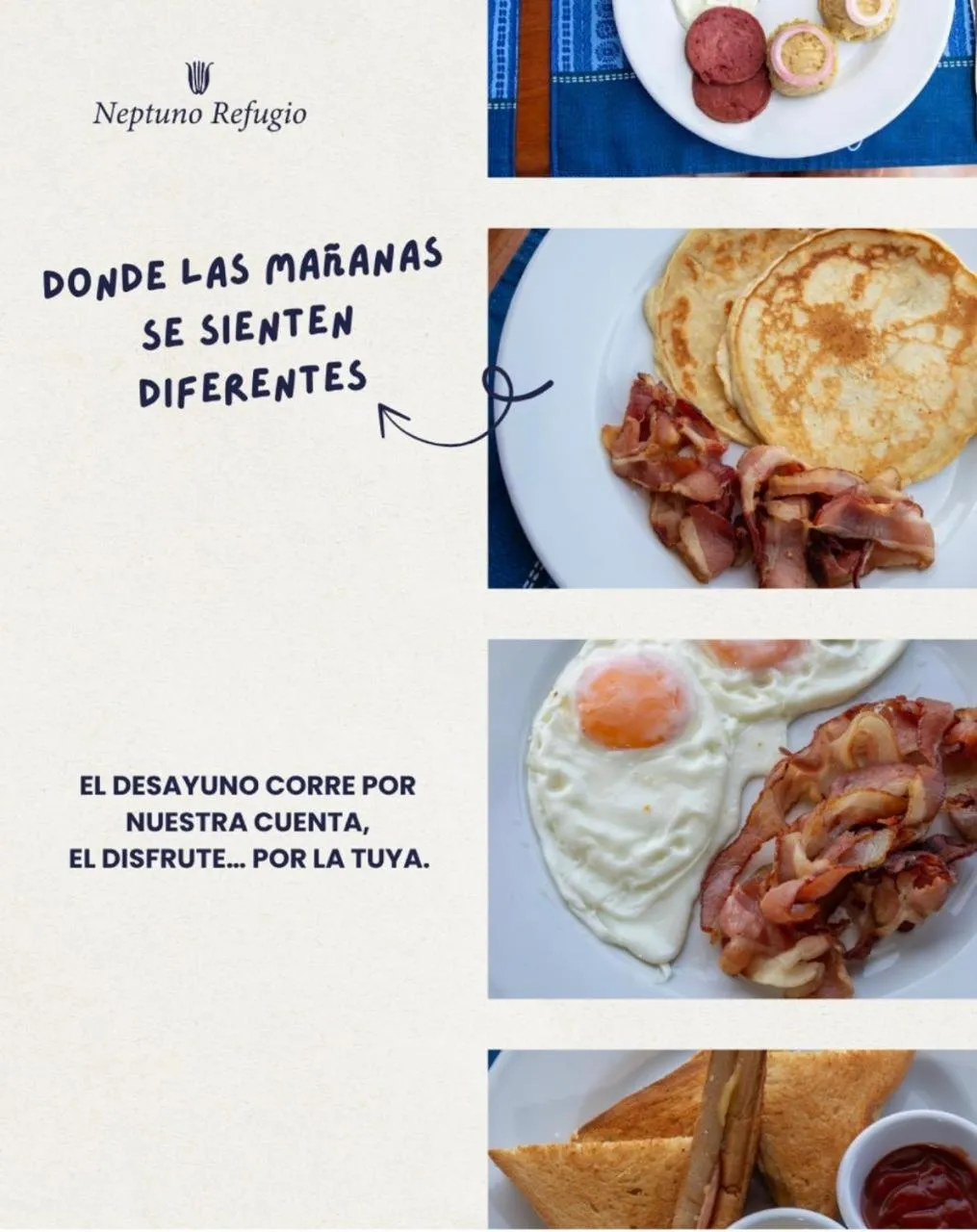 Food and drinks in Hotel Neptuno Refugio