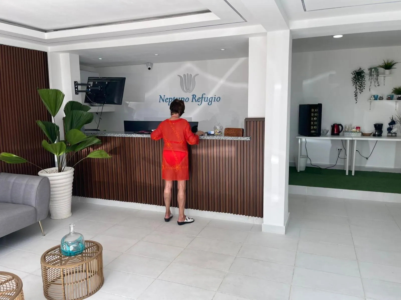 Lobby or reception in Hotel Neptuno Refugio