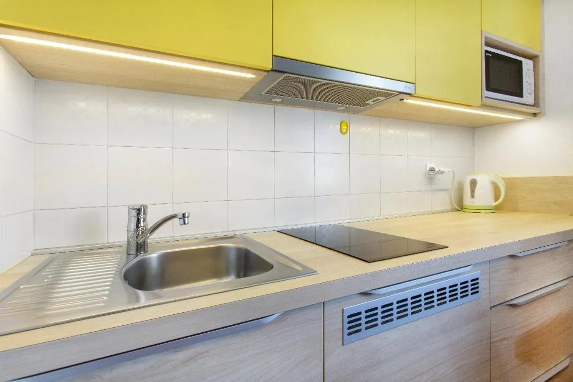 Kitchen or kitchenette in Rooms & Apartments Jana