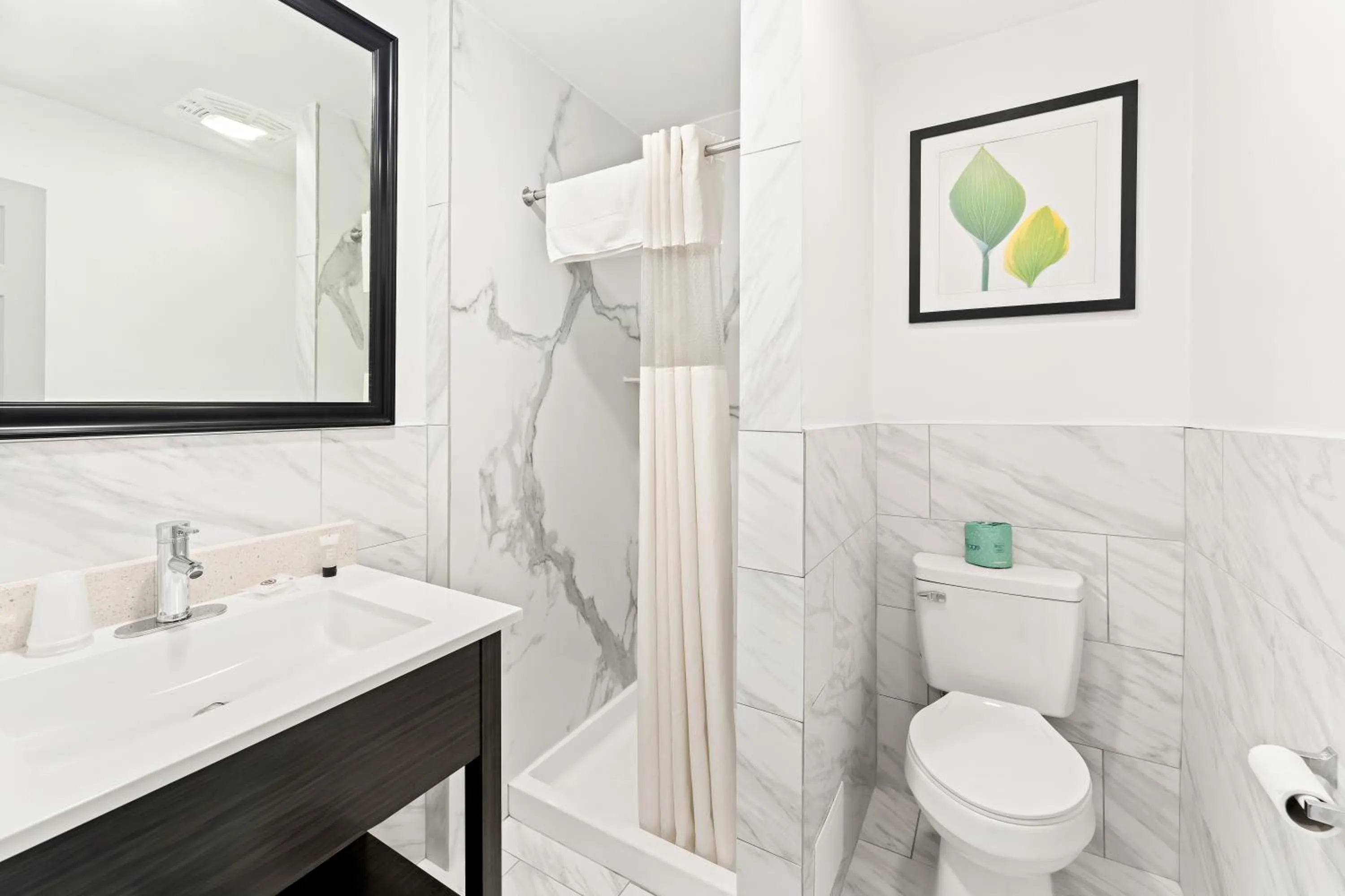 Shower in Americas Best Value Inn Stonington Mystic