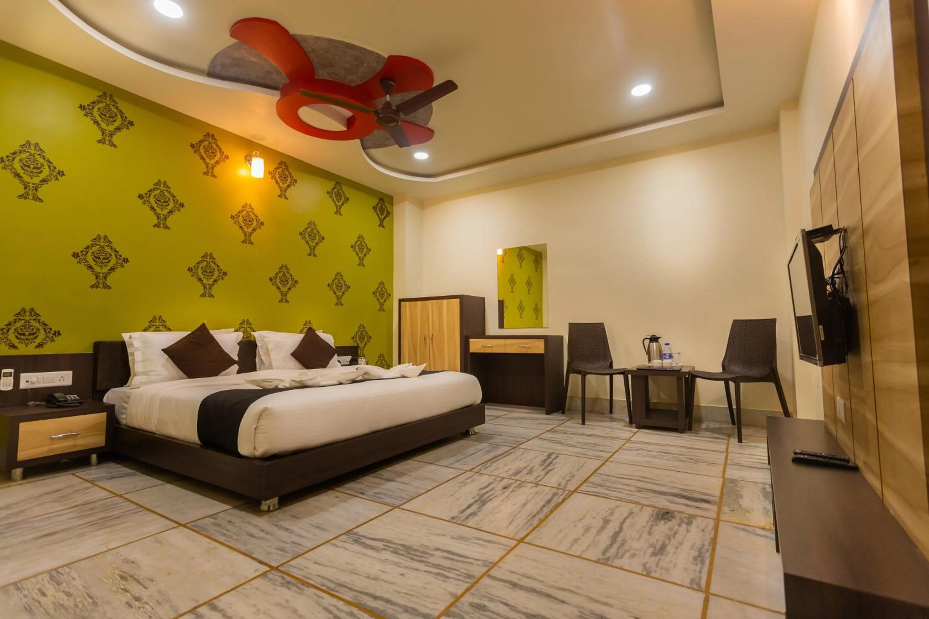 Photo of the whole room, Bed in Shri Ram Residency