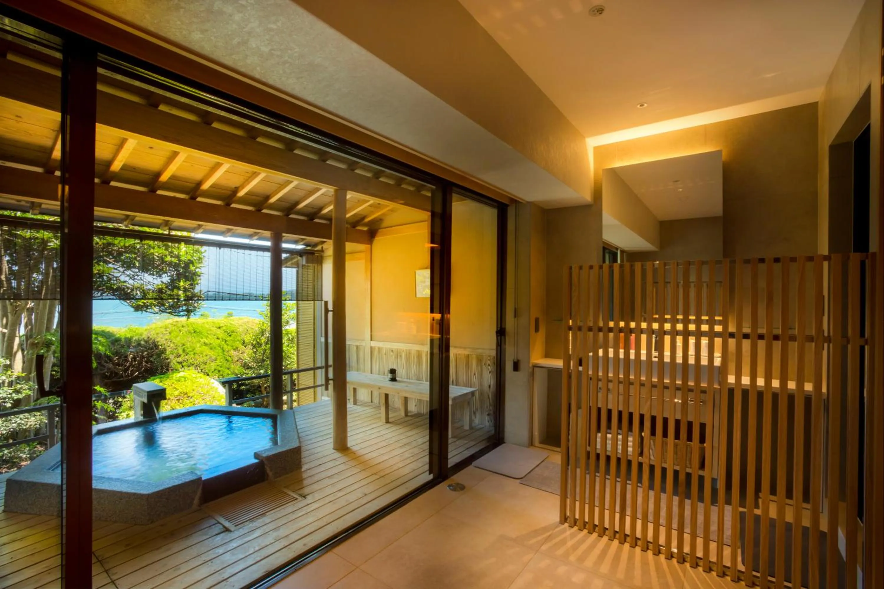 Hot Spring Bath in Hotel Kitanoya