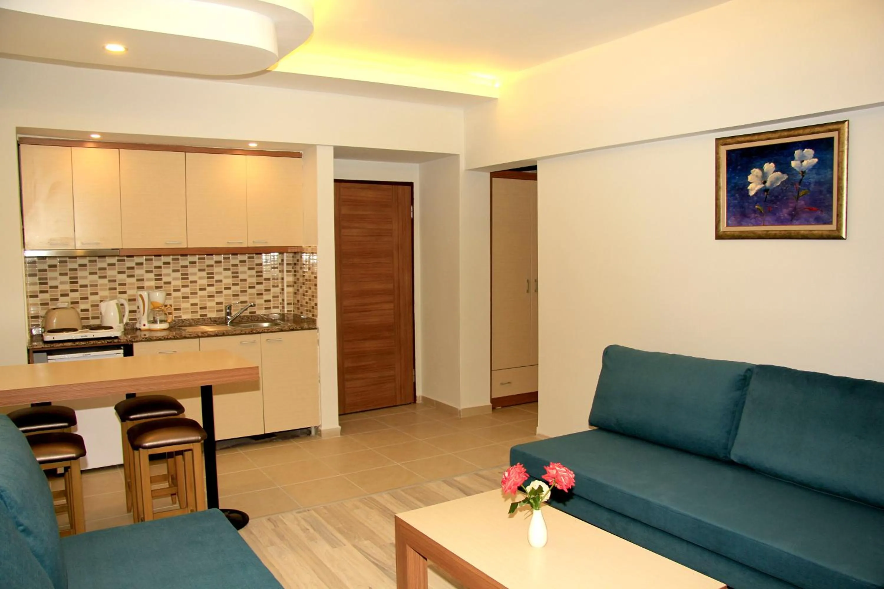 Kitchen or kitchenette in Ark Apart and Suite Hotel
