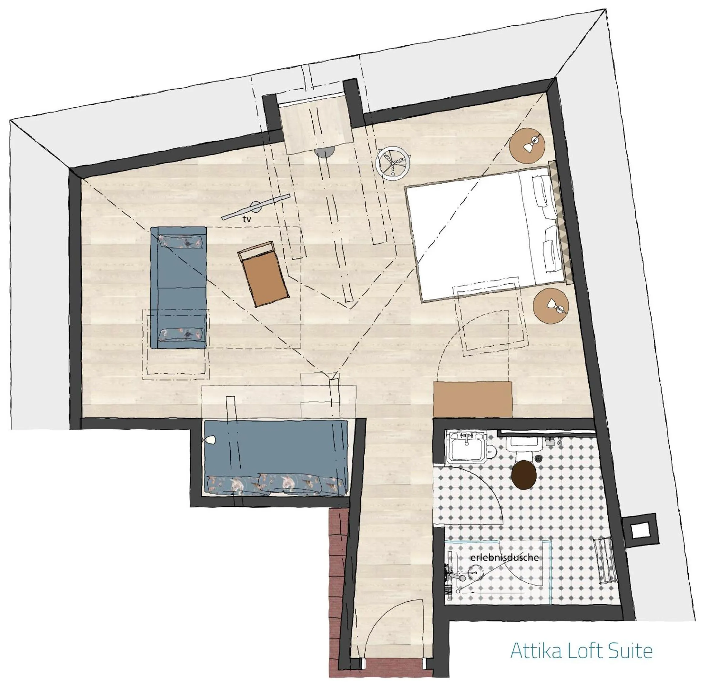 Floor plan in Hotel De Londres