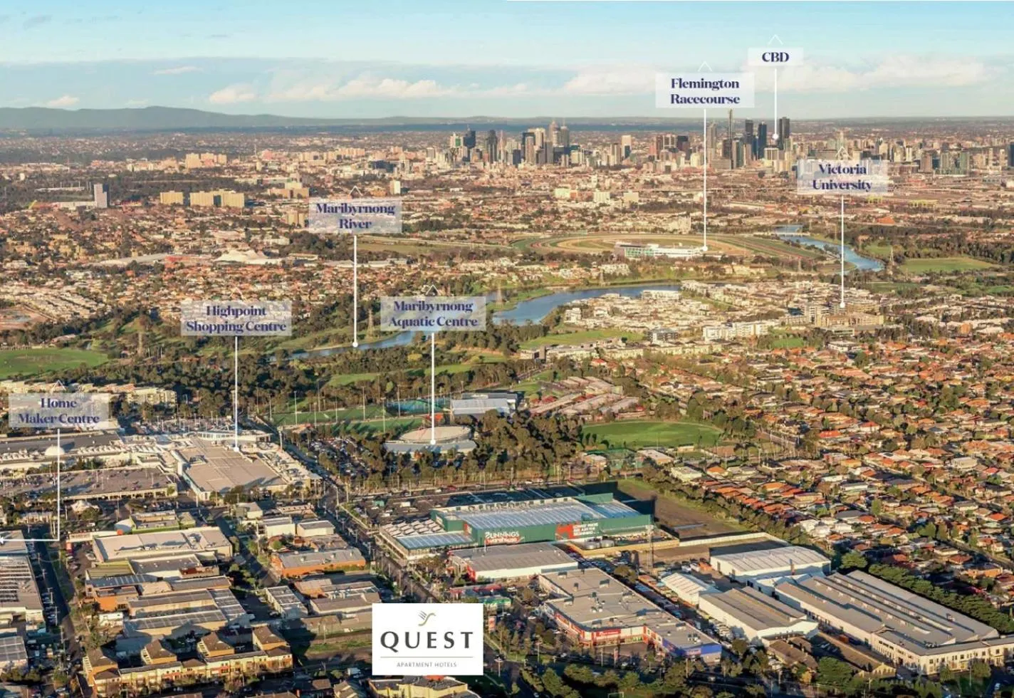 Bird's eye view in Quest Maribyrnong