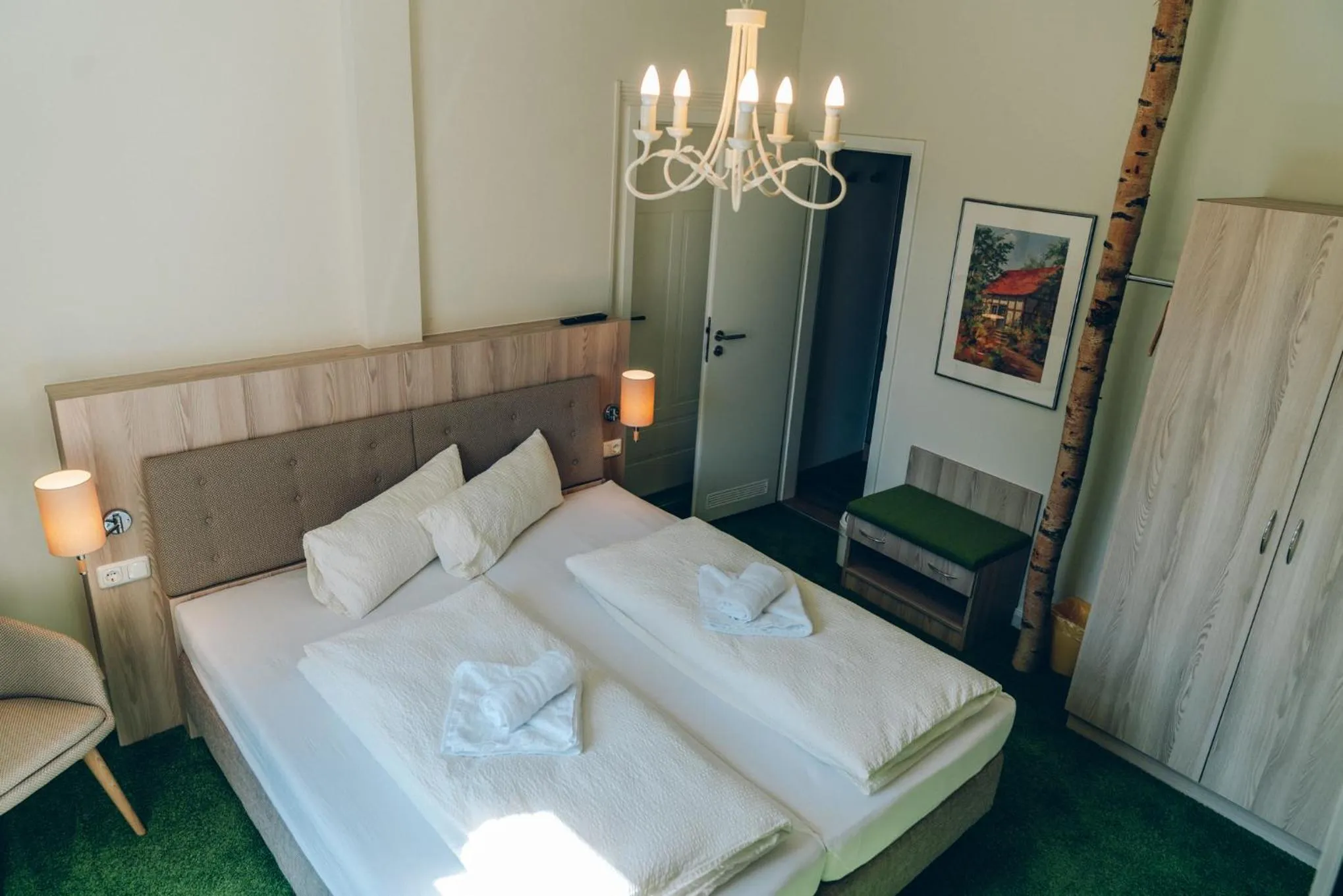 Photo of the whole room, Bed in Adelheid Hotel garni