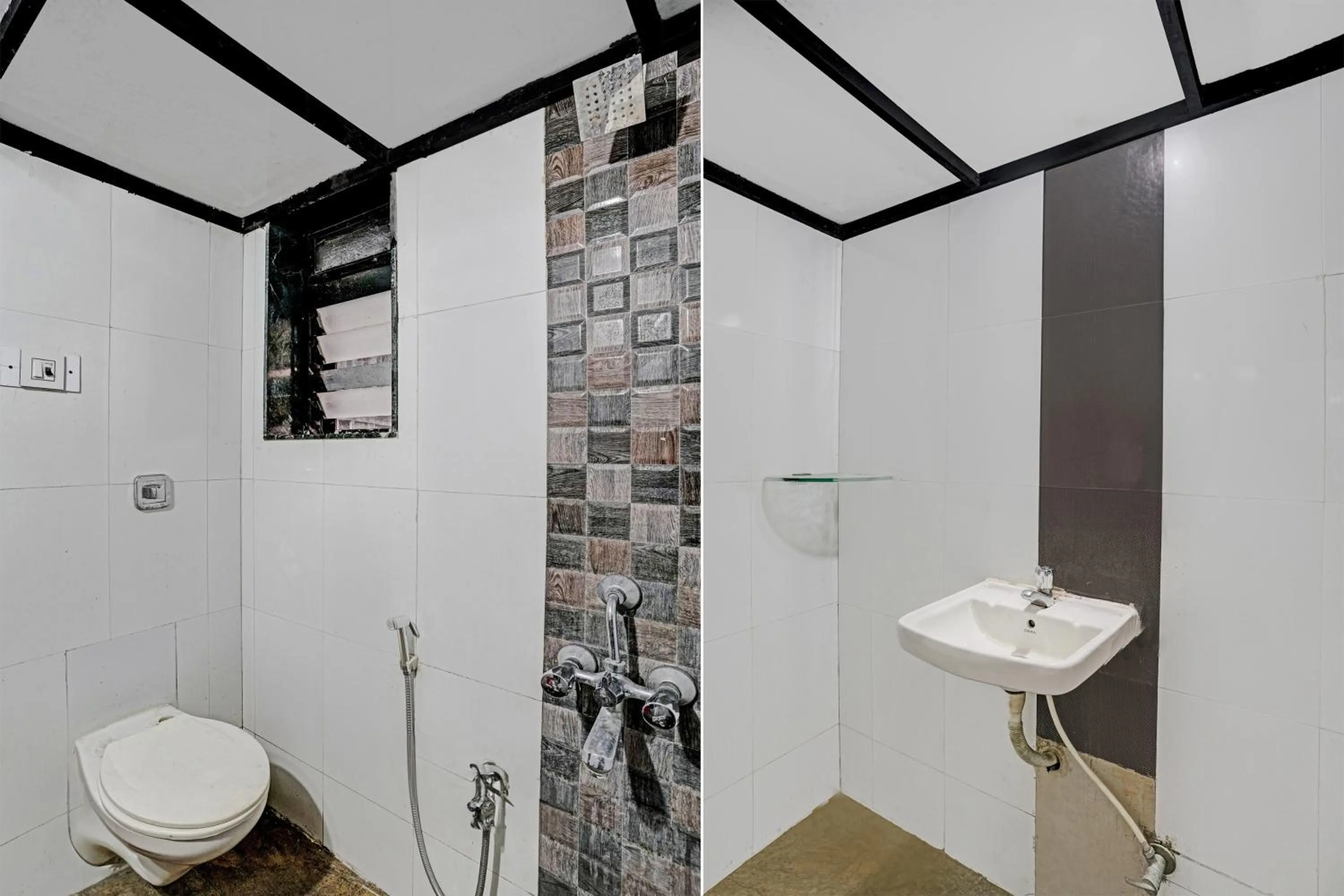 Bathroom in Hotel O Lotus Residency Near Anand Nagar Metro Station