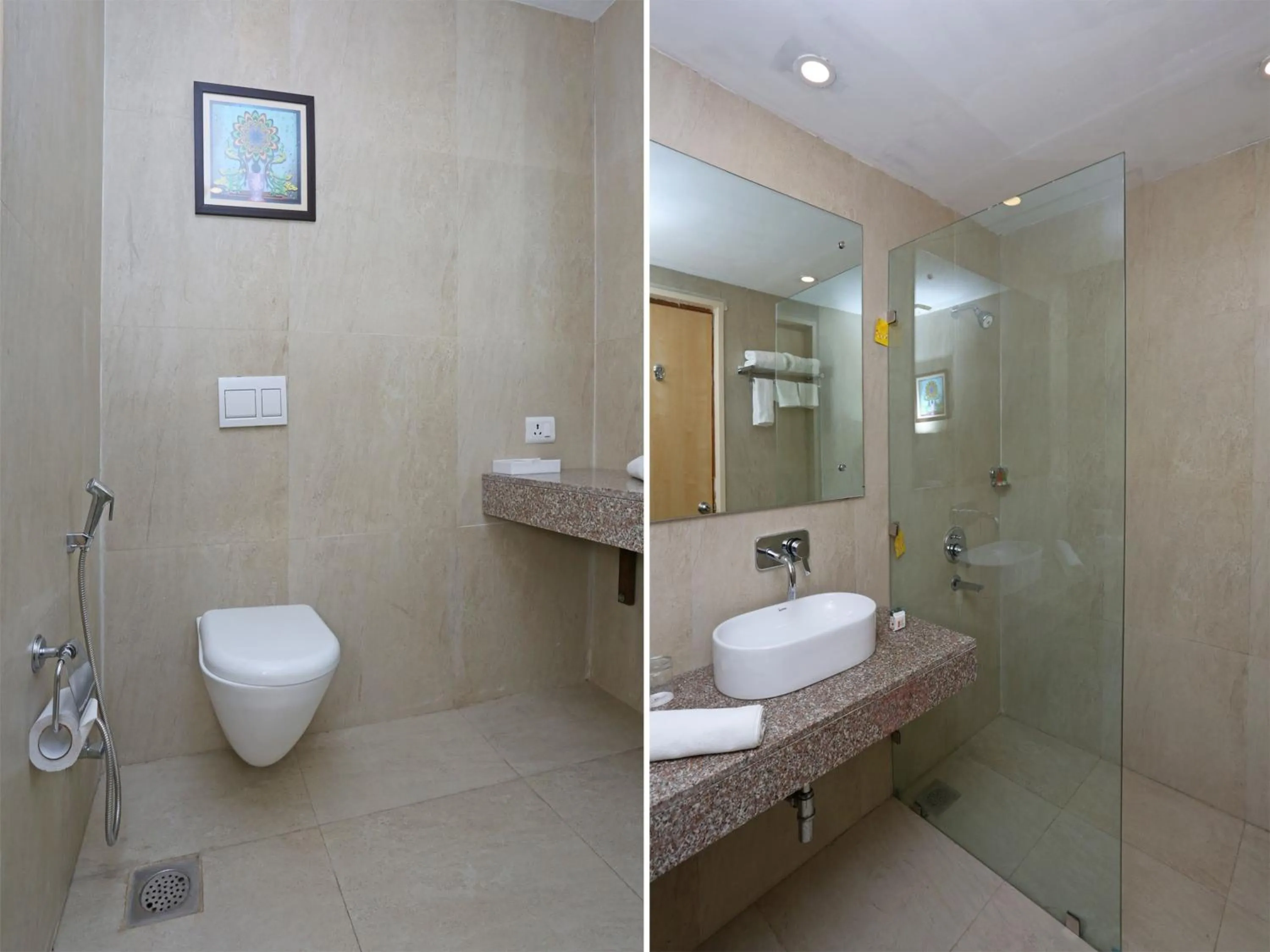 Bathroom in Four Leaf Service Suites, Haridwar