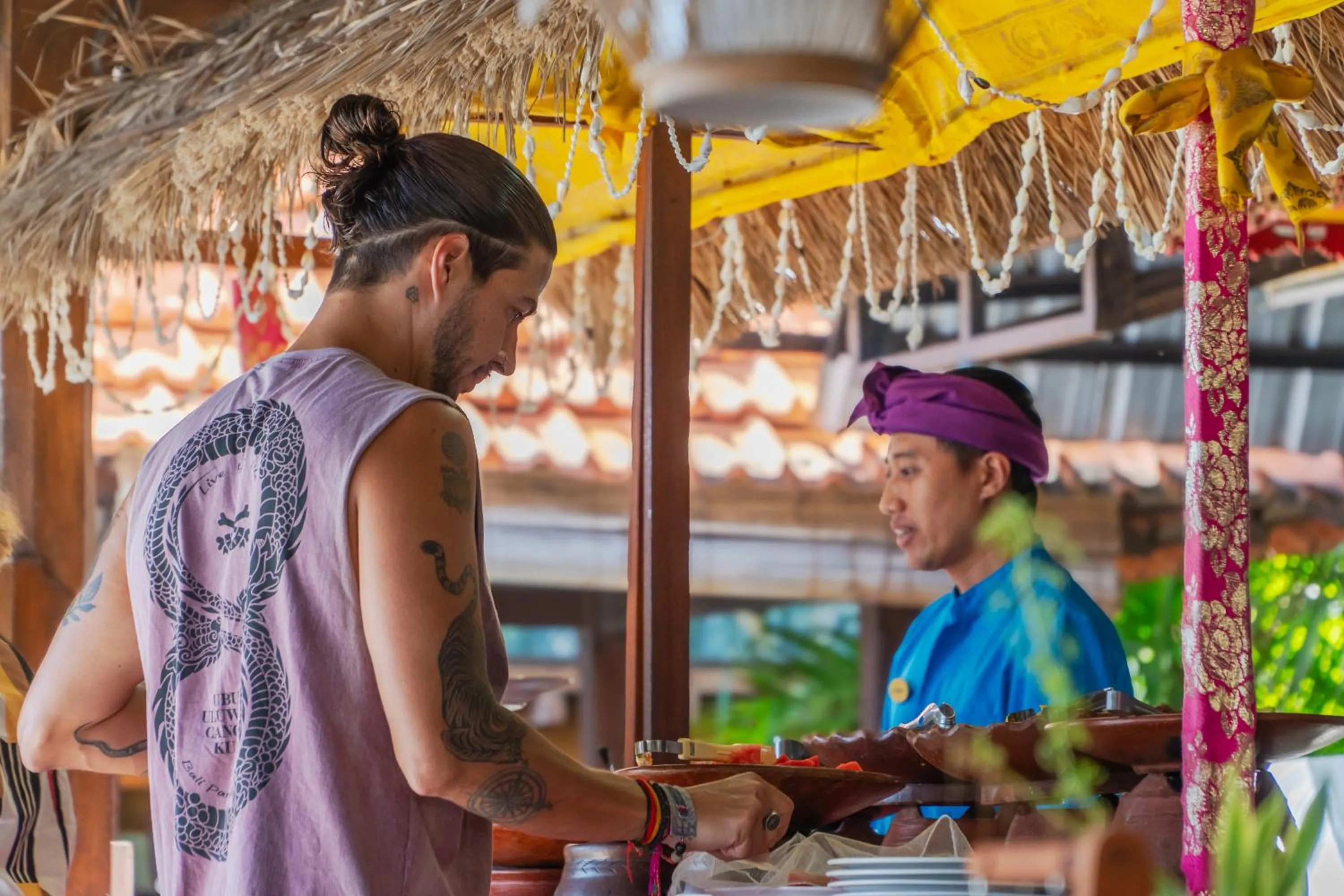 People in Amed Cafe & Hotel Kebun Wayan