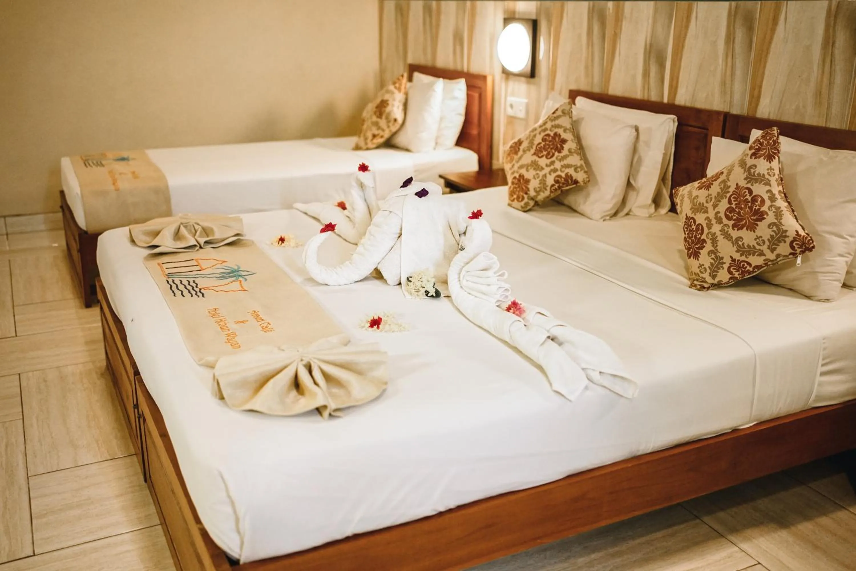 Bed in Amed Cafe & Hotel Kebun Wayan