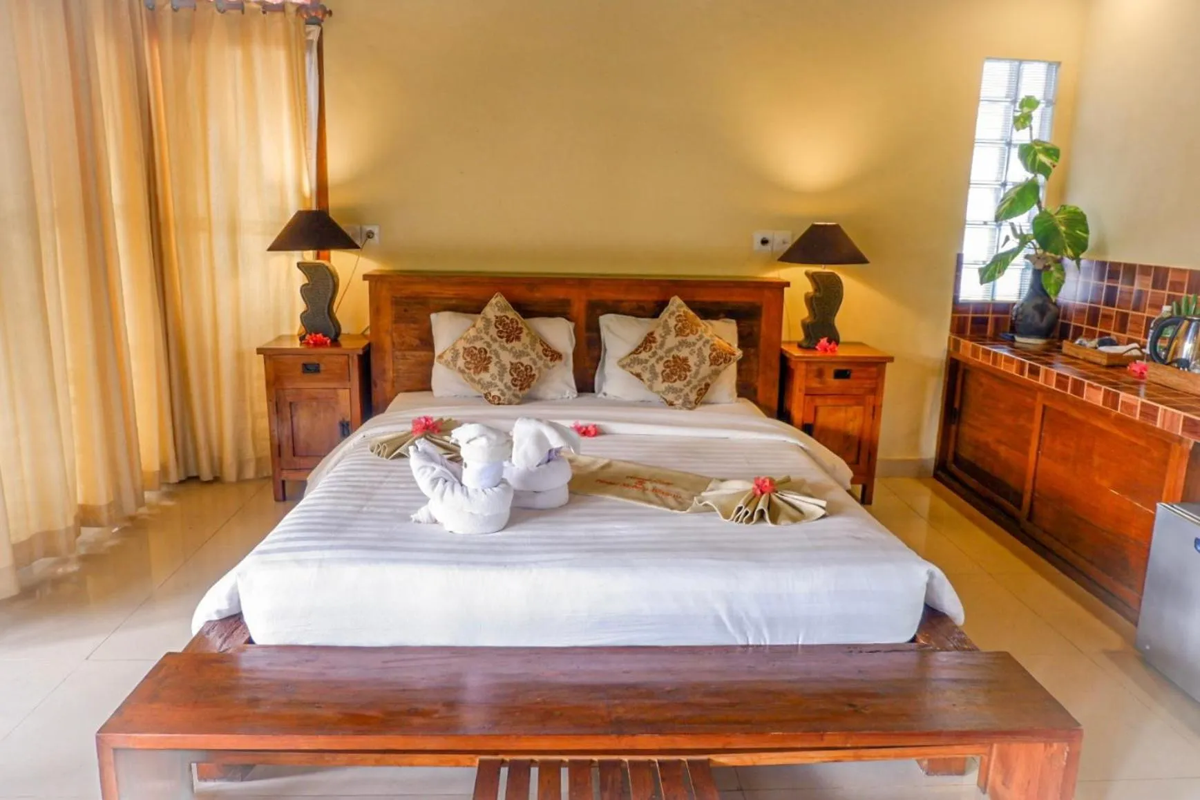 Bedroom, Bed in Amed Cafe & Hotel Kebun Wayan