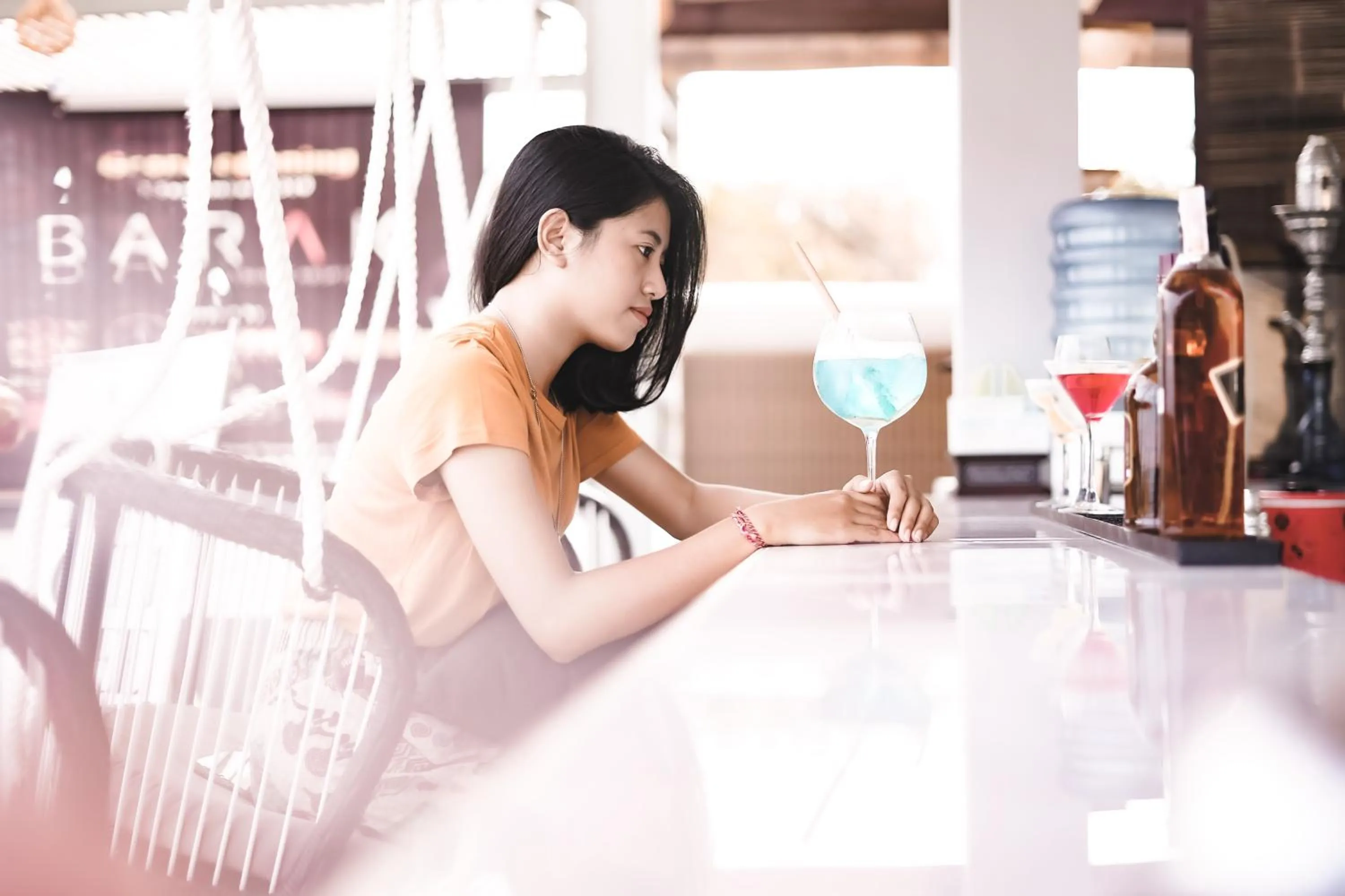 Lounge or bar in Amed Cafe & Hotel Kebun Wayan