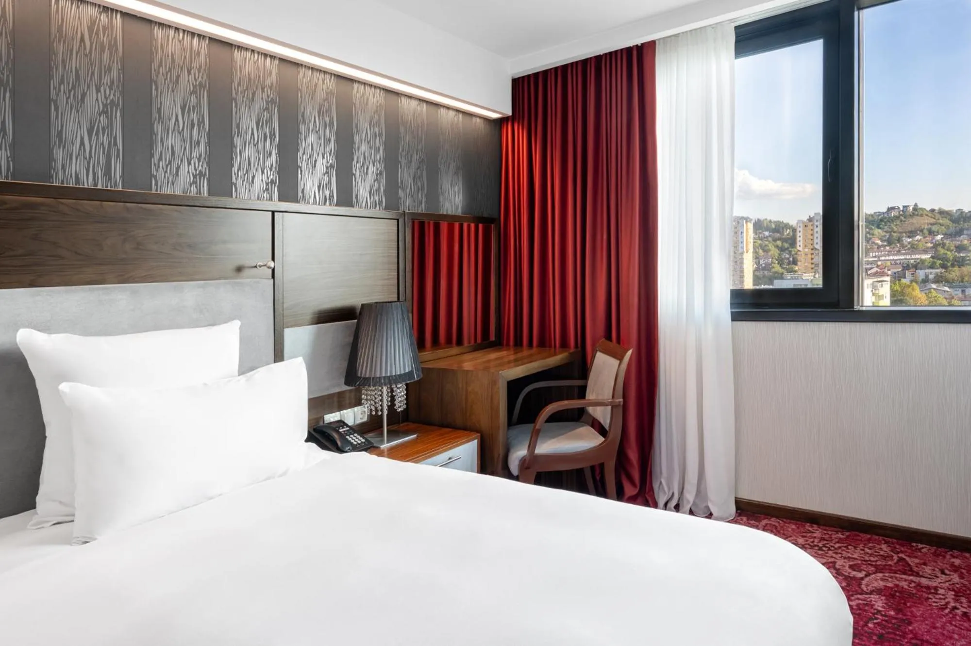 Natural landscape, Bed in Movenpick hotel Sarajevo