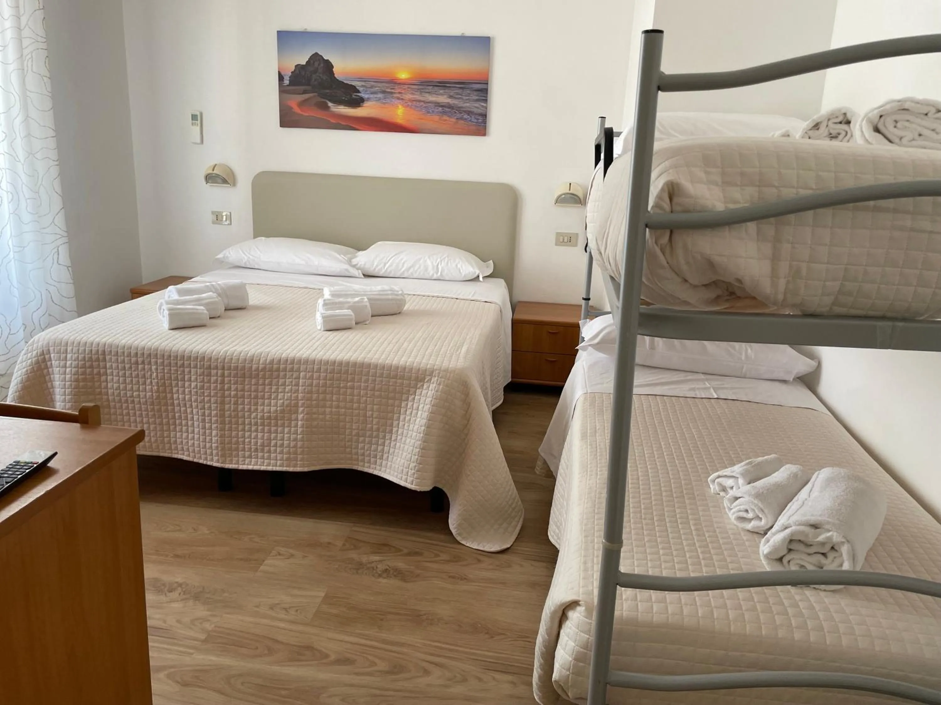 Bed in Hotel Barbiani