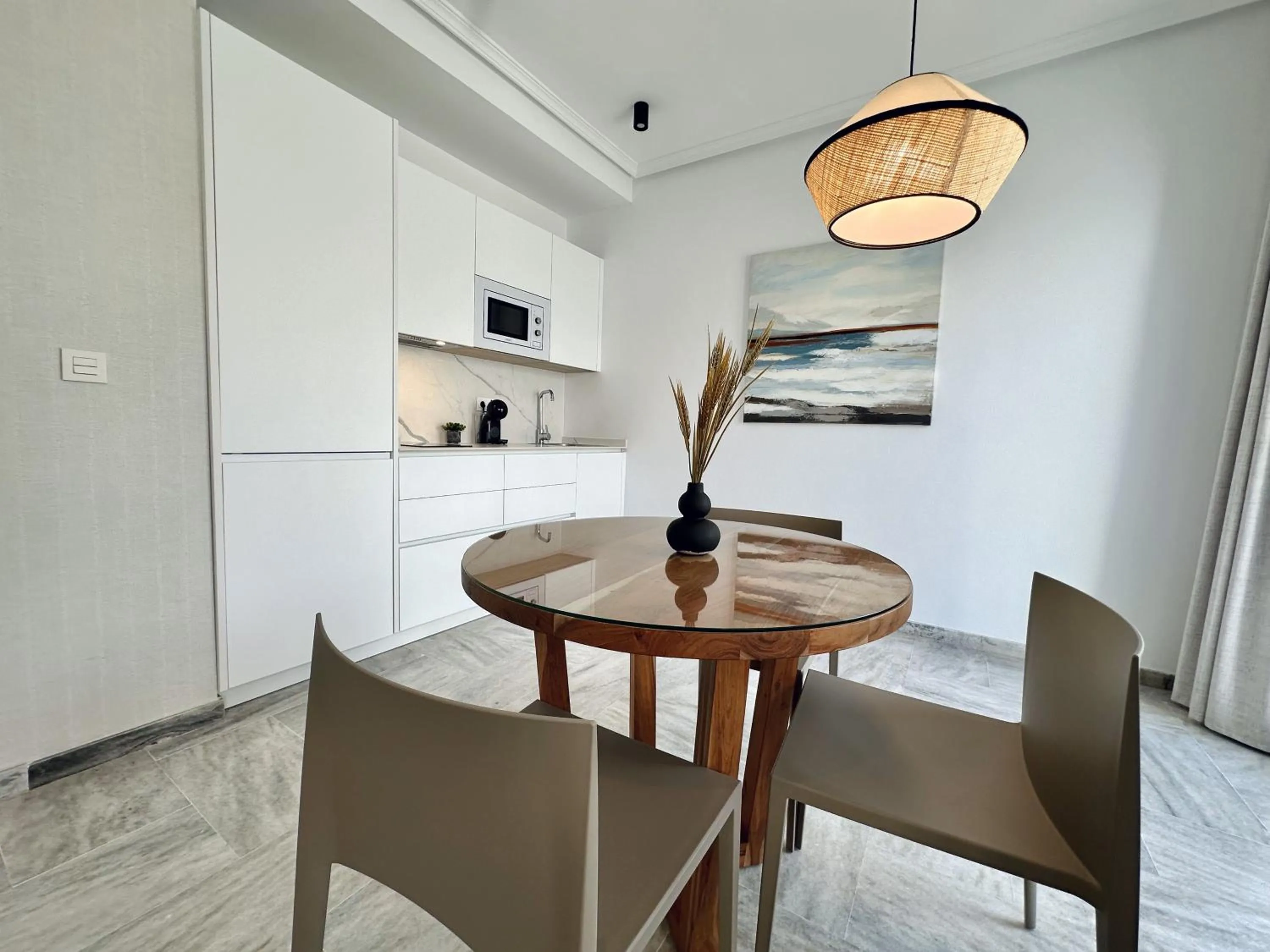 Kitchen or kitchenette in Hotel Apartamentos Marina Luz