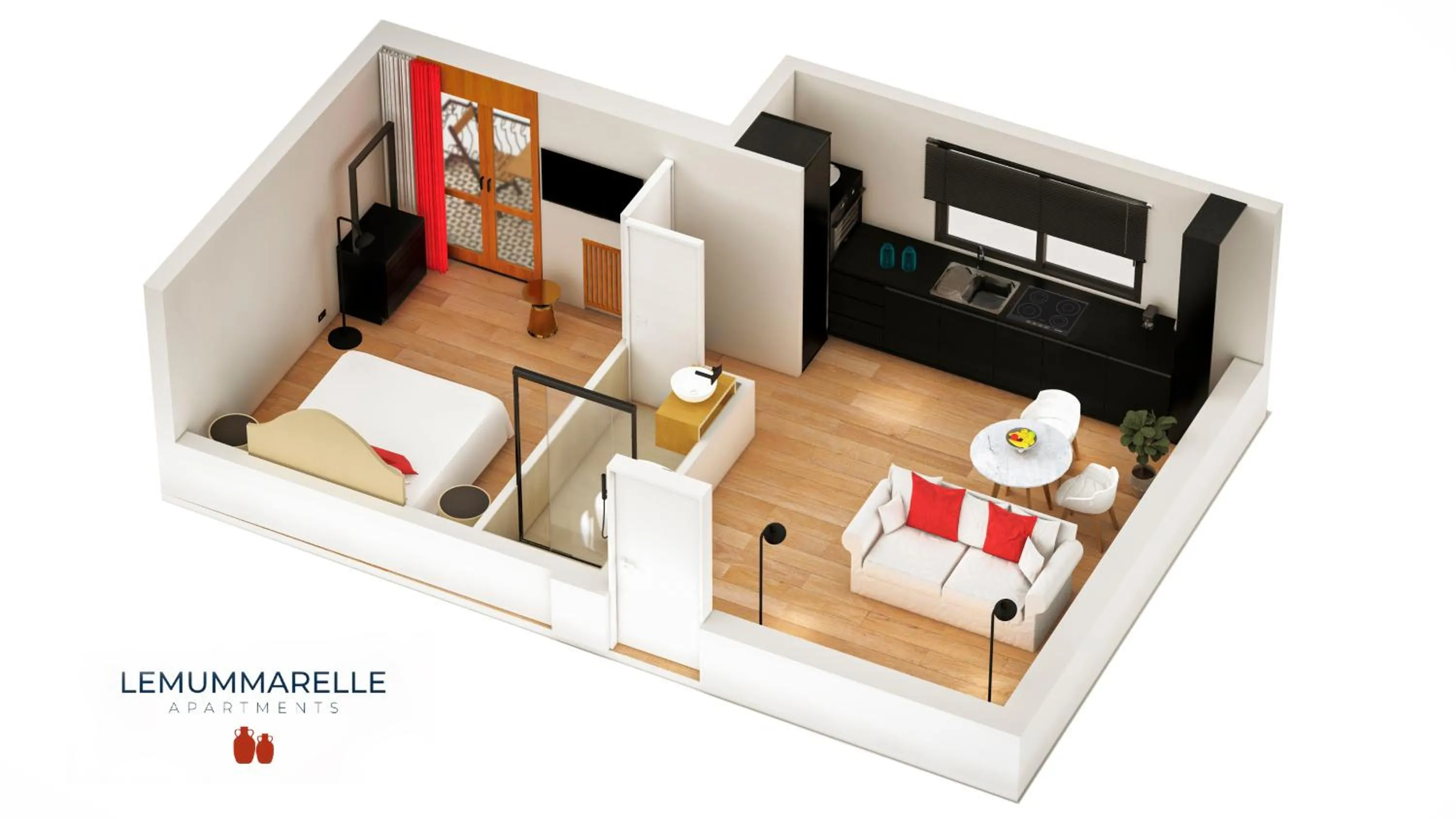 Floor plan, Bed in Le Mummarelle