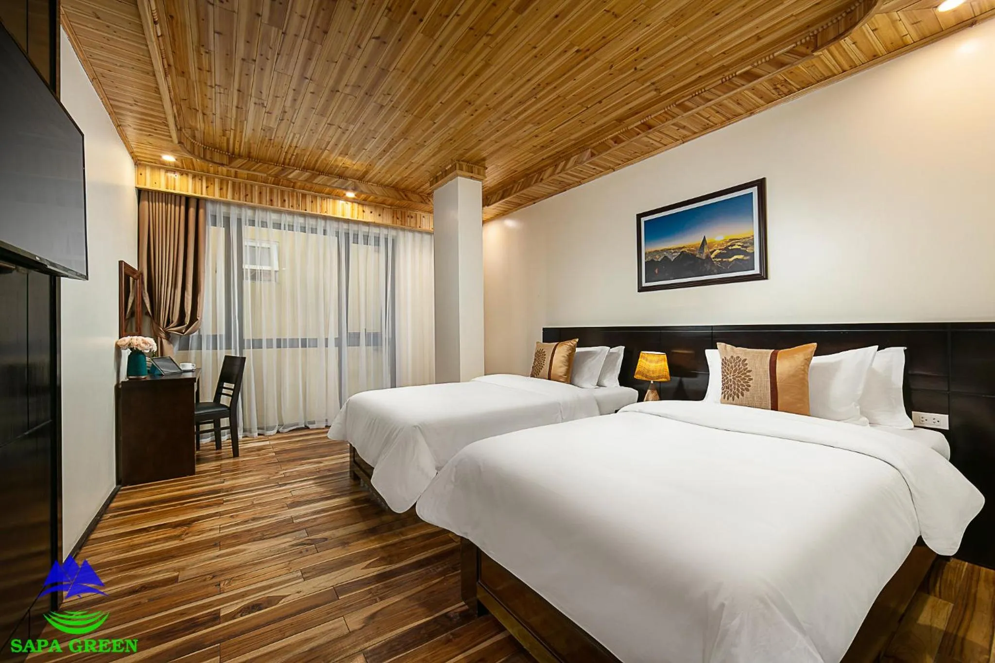 Bed in Sapa Green Hotel
