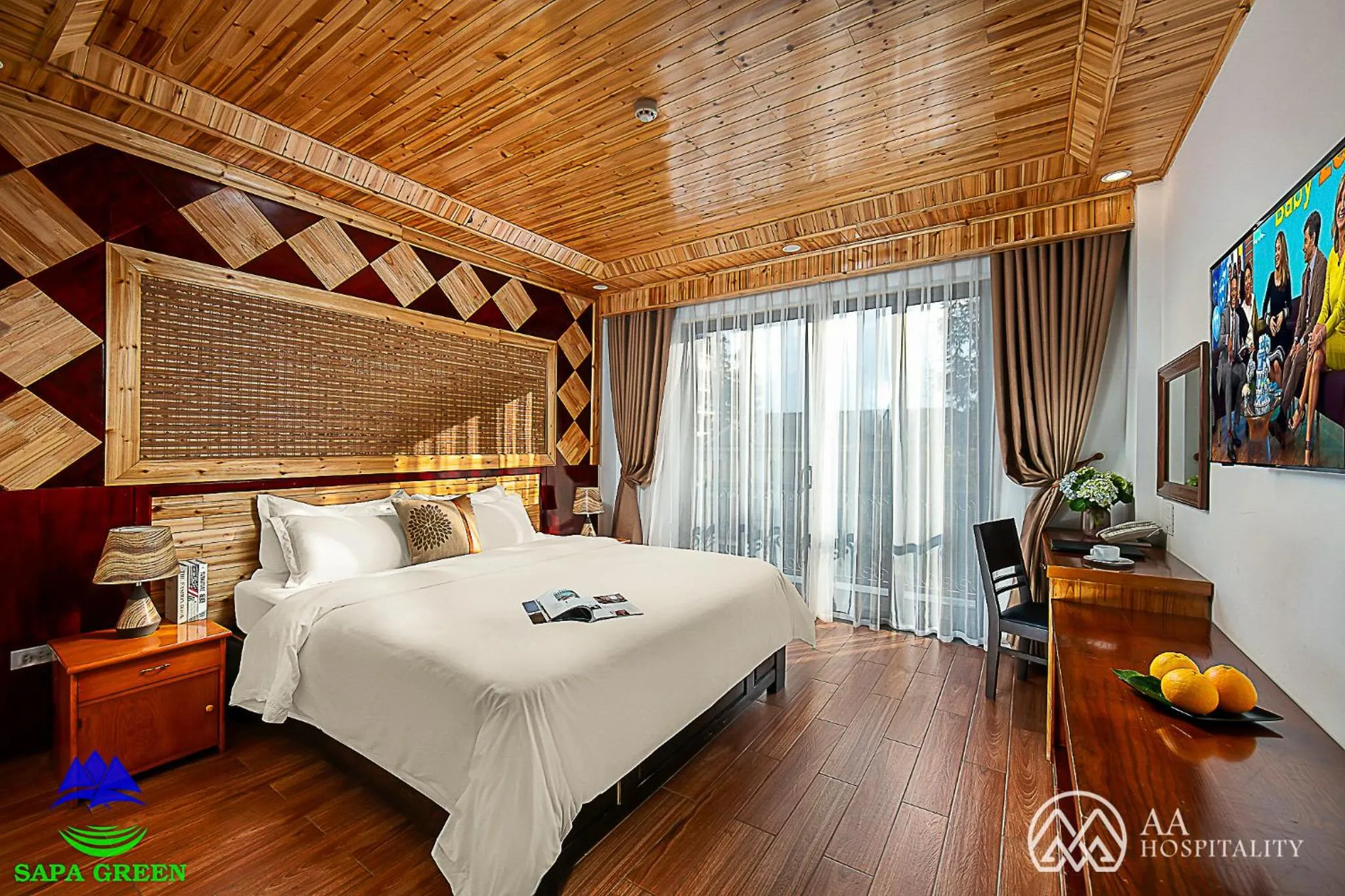 Photo of the whole room, Bed in Sapa Green Hotel