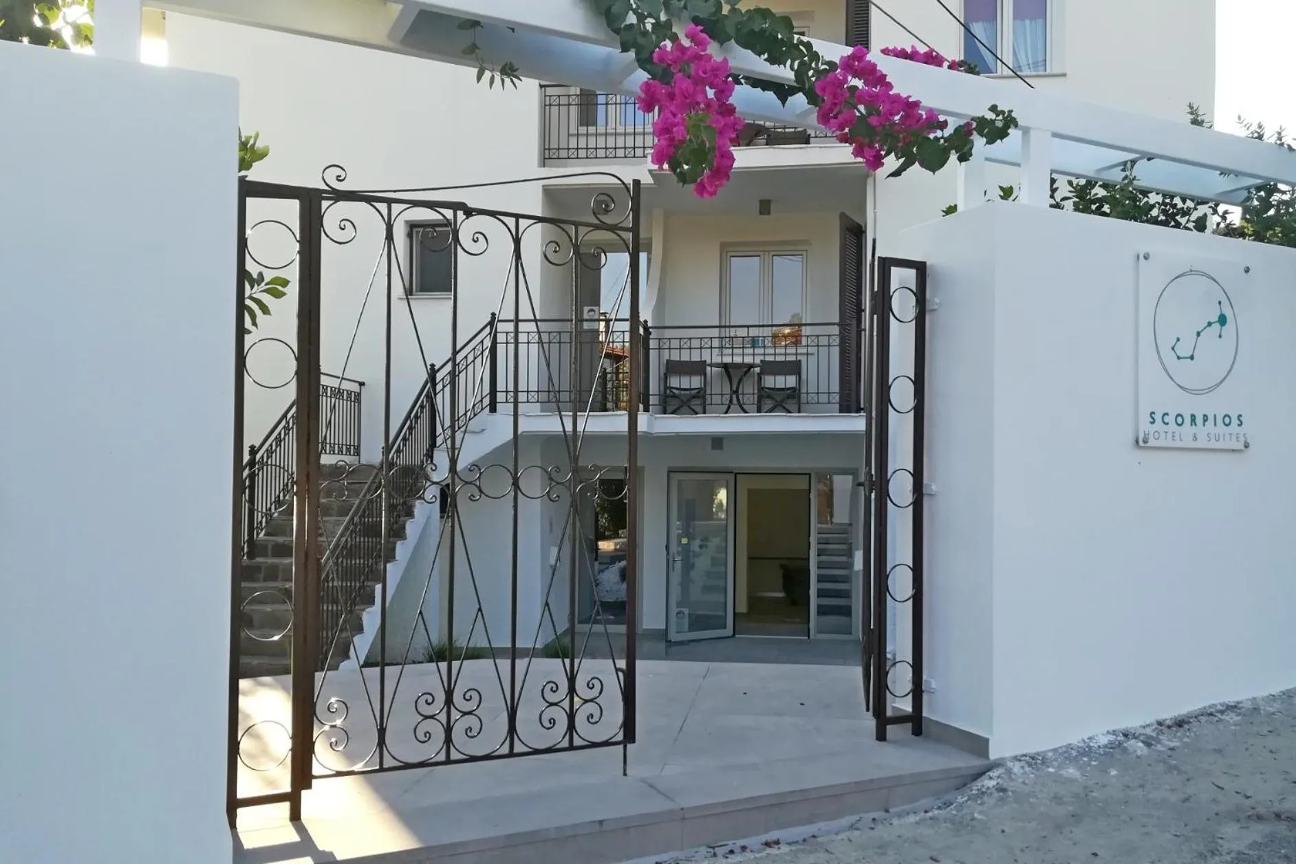 Facade/entrance in Scorpios Hotel & Suites