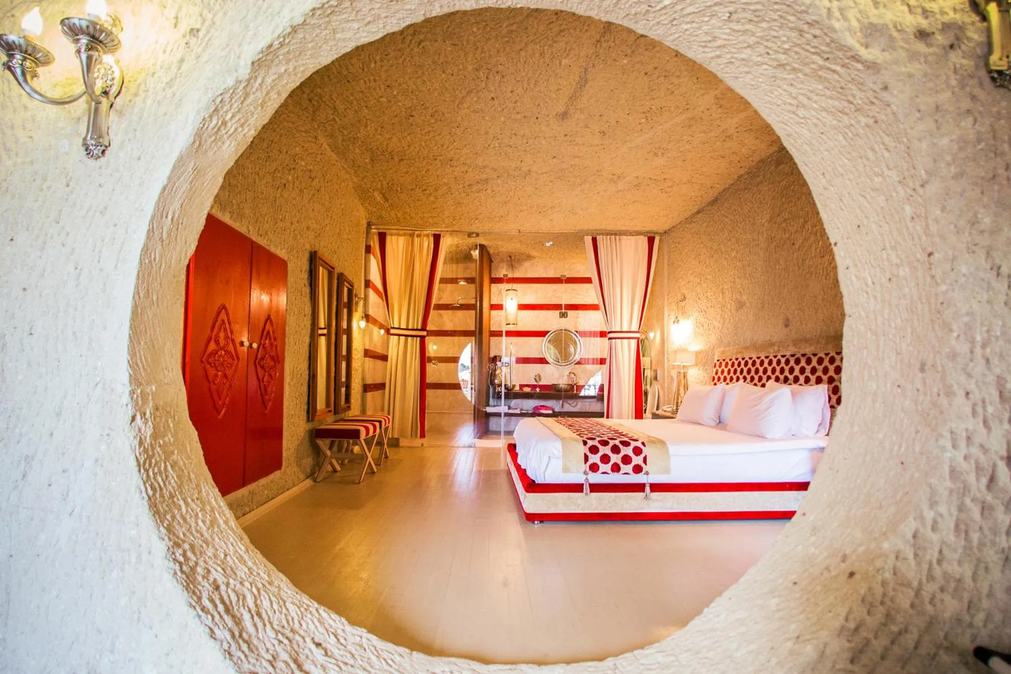 Bed in Hezen Cave Hotel