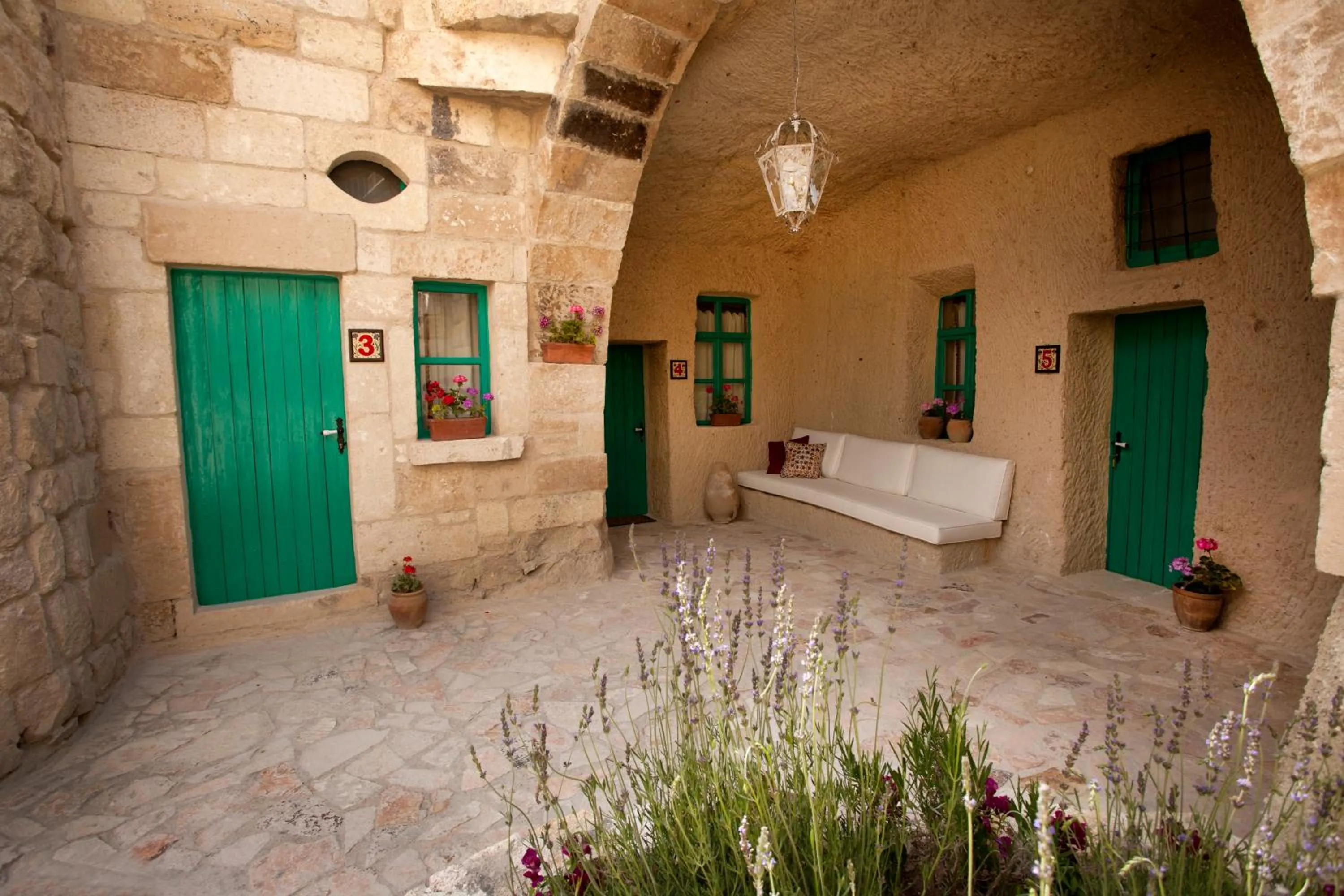 Seating area in Hezen Cave Hotel