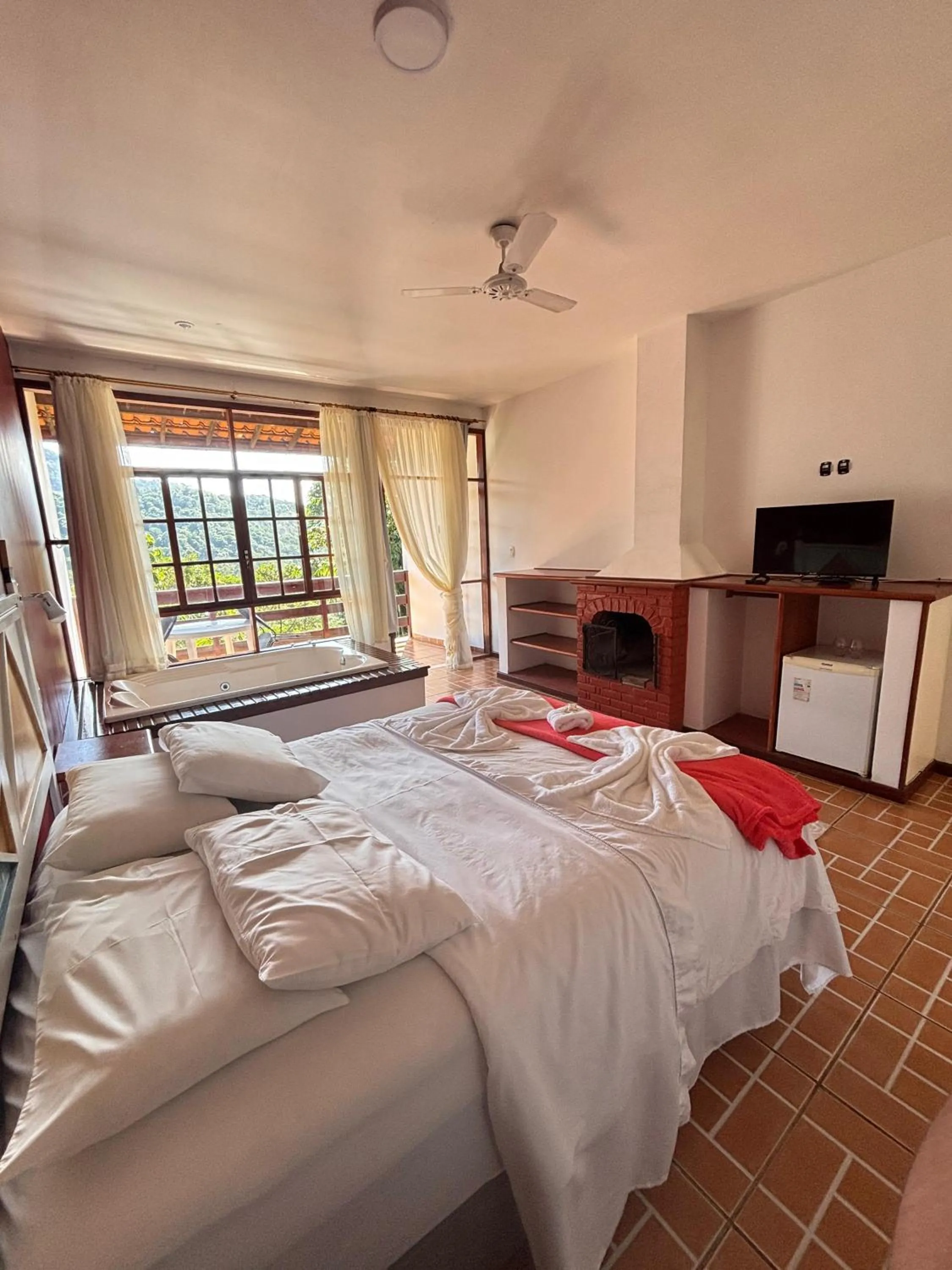 Bed in Pousada e Spa Vrindávana