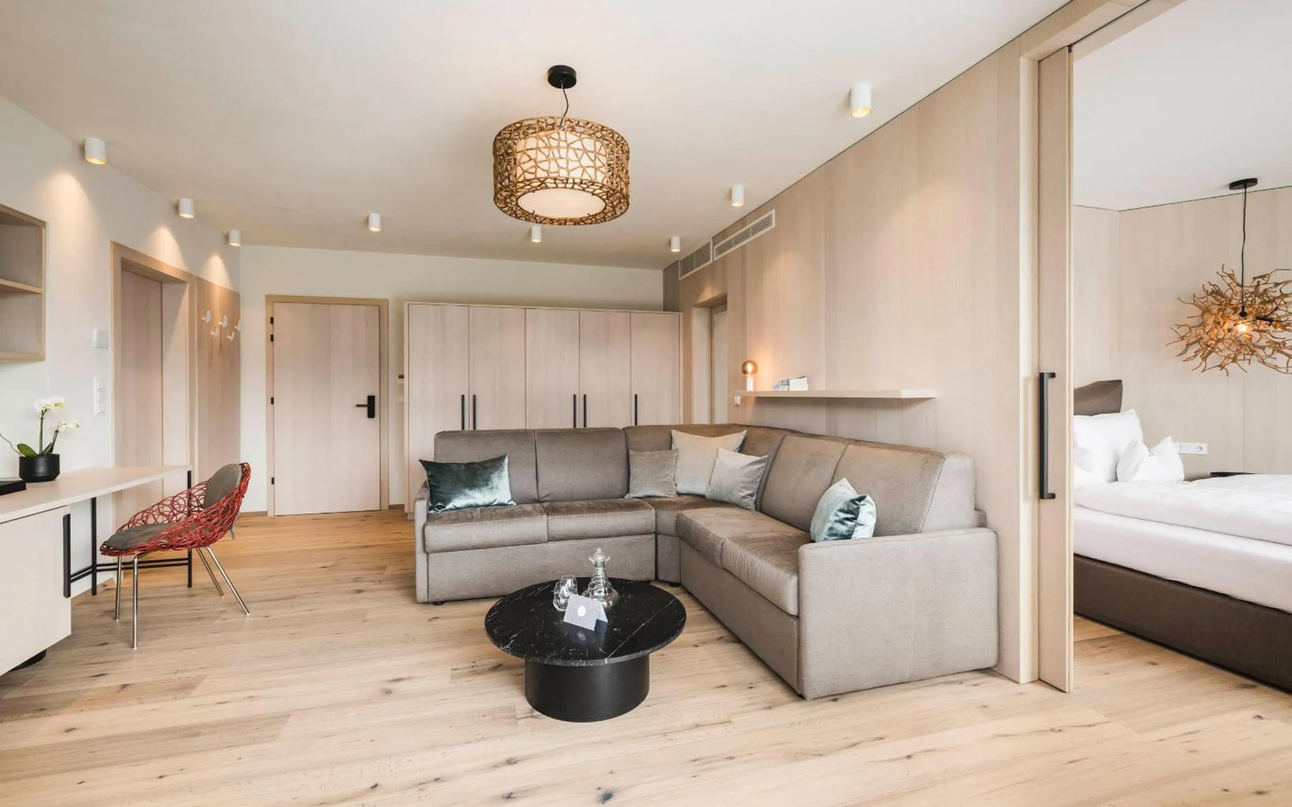 Living room, Bed in Schenna Resort