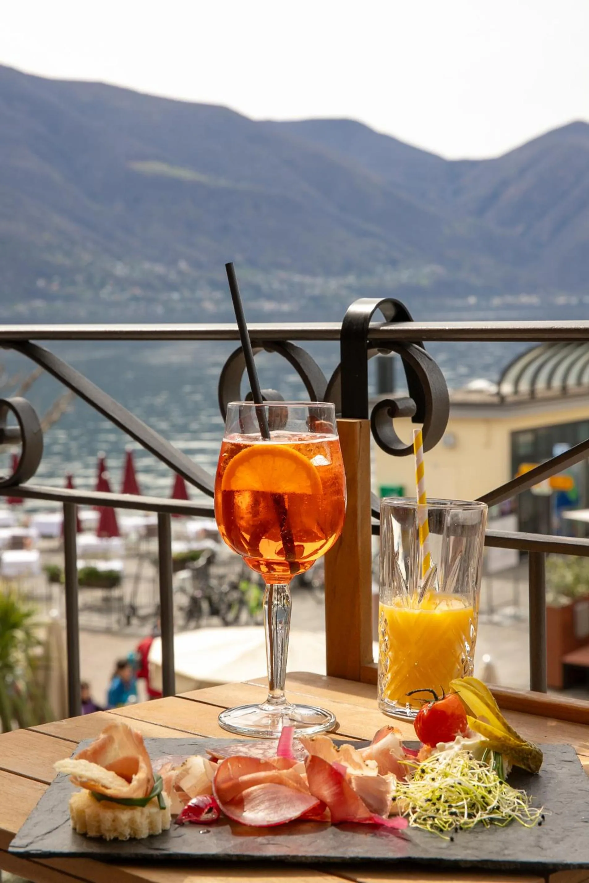 Balcony/Terrace in Piazza Ascona Hotel & Restaurants
