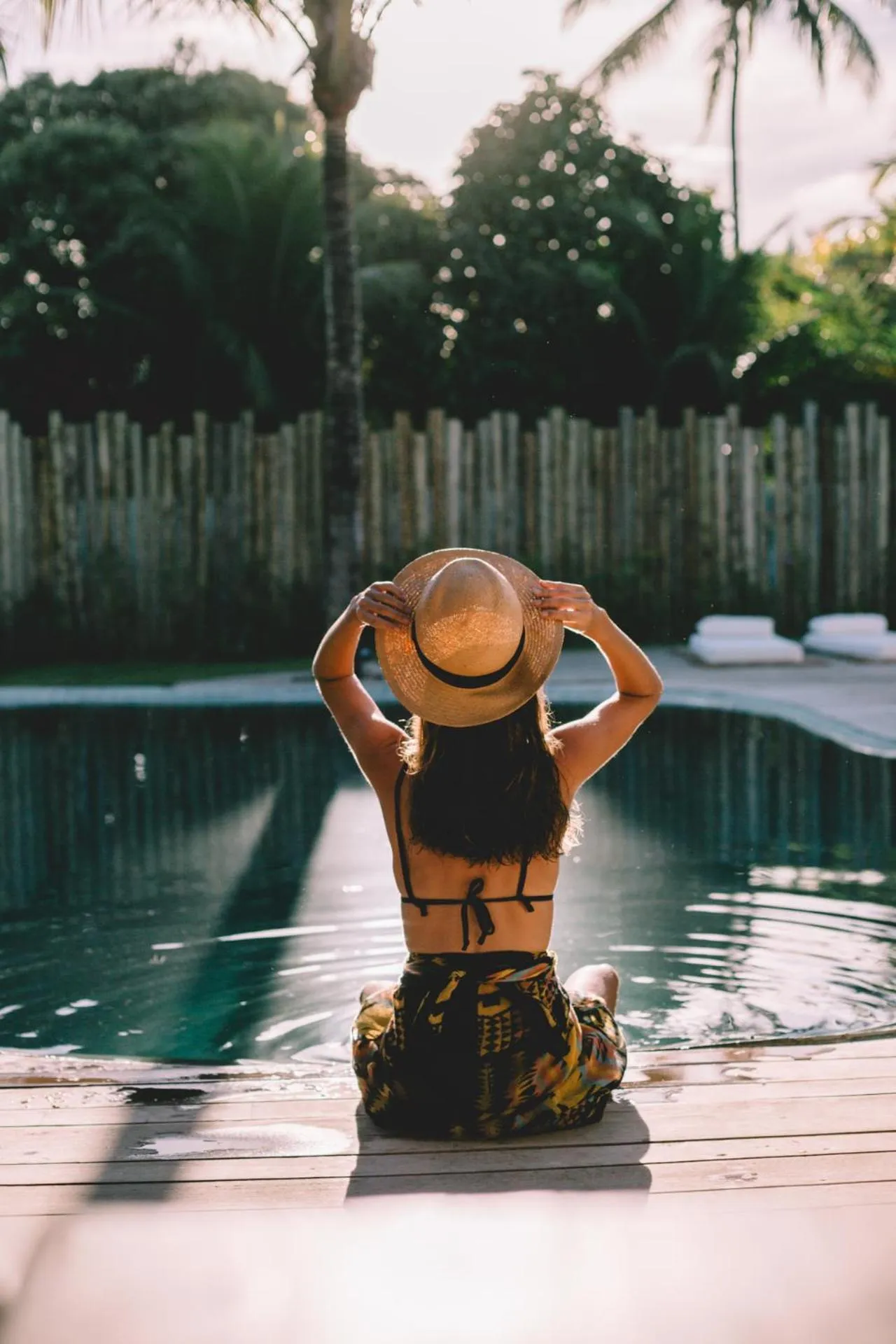 Pool view in Villa Fulô