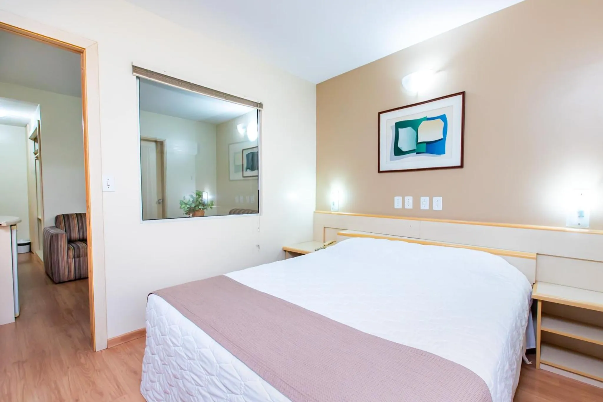 Bedroom, Bed in Hotel Suárez São Leopoldo