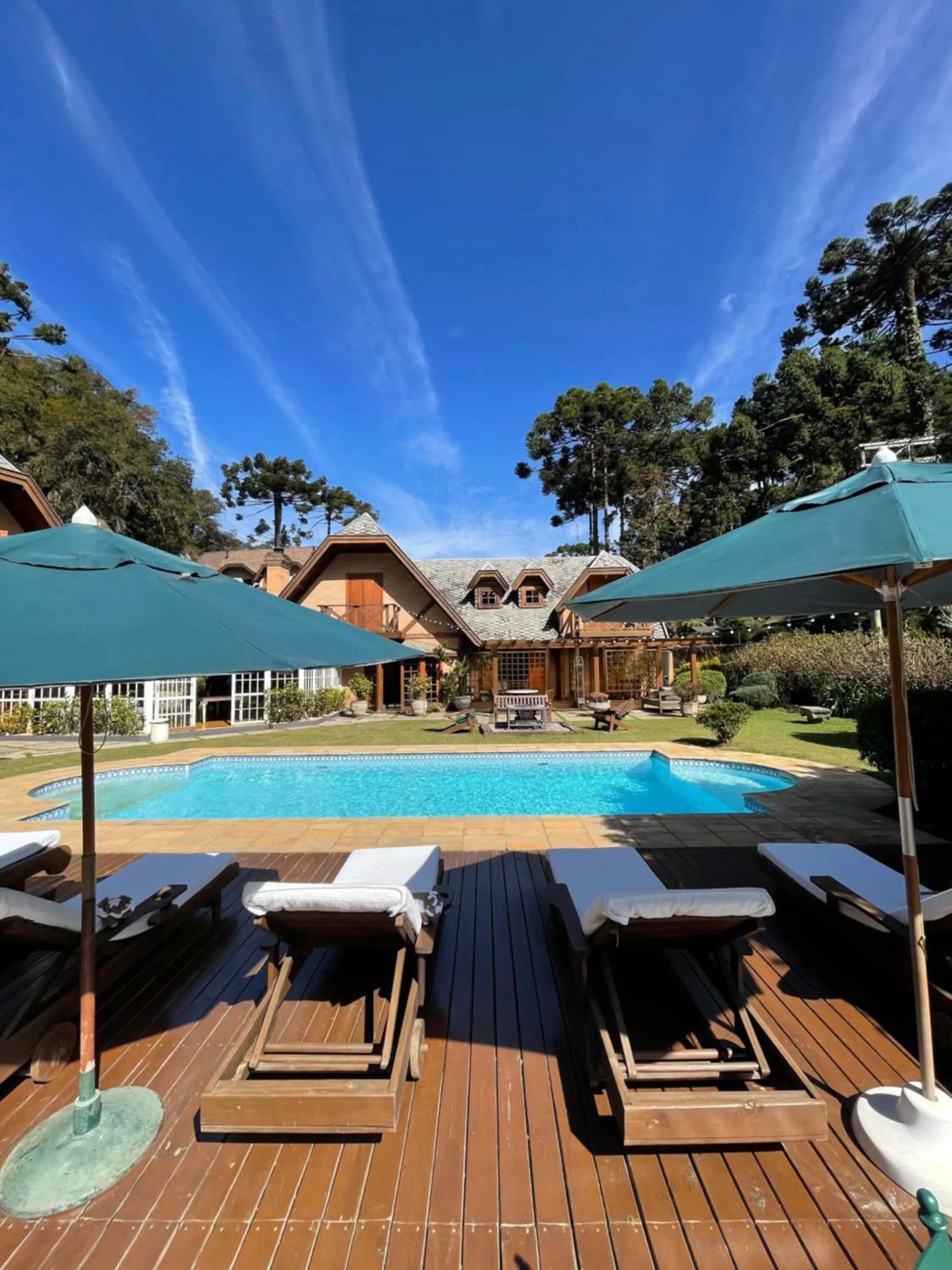 Pool view in Pousada Da Pedra