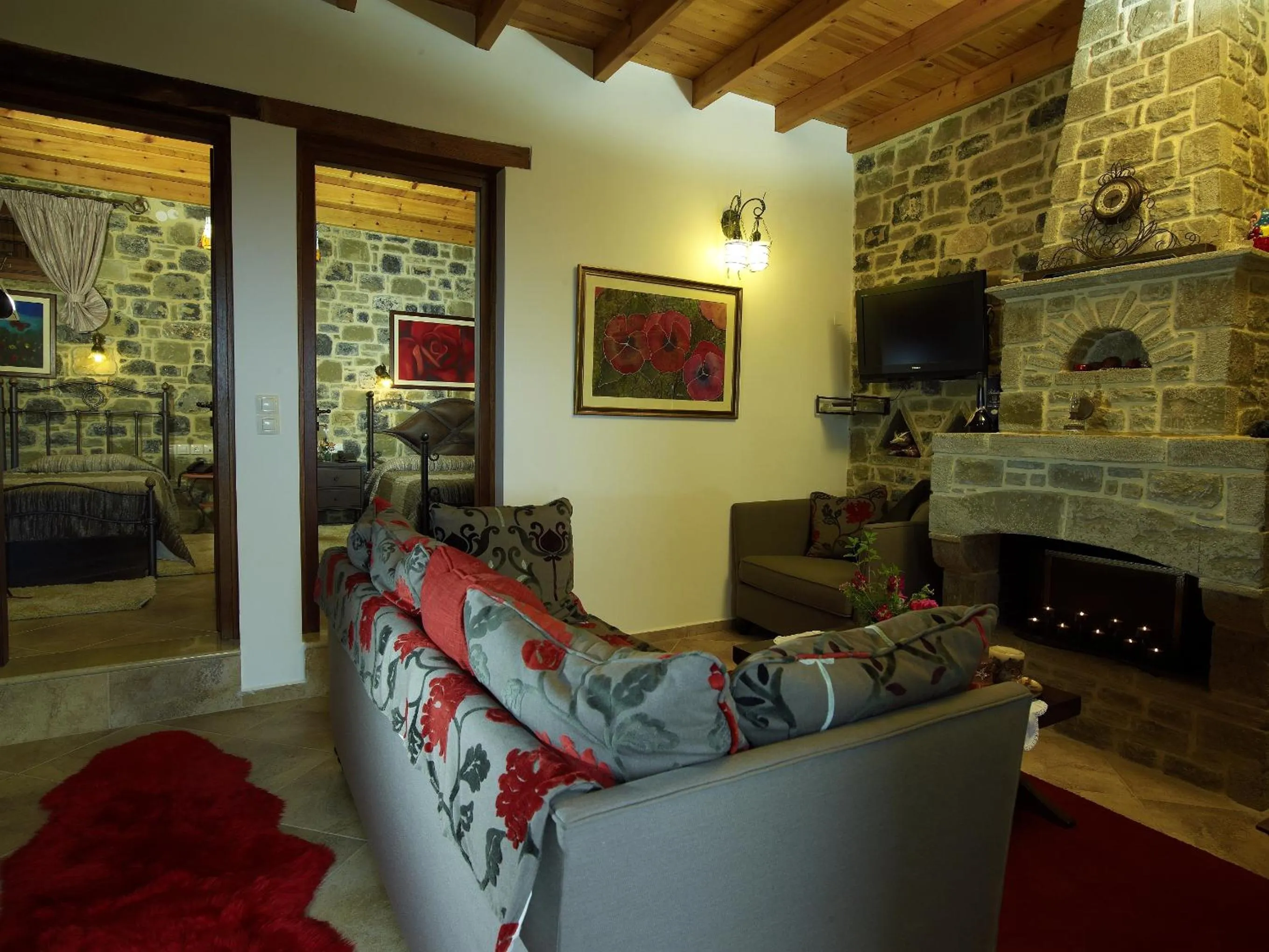 Living room in Diktynna Traditional Villas