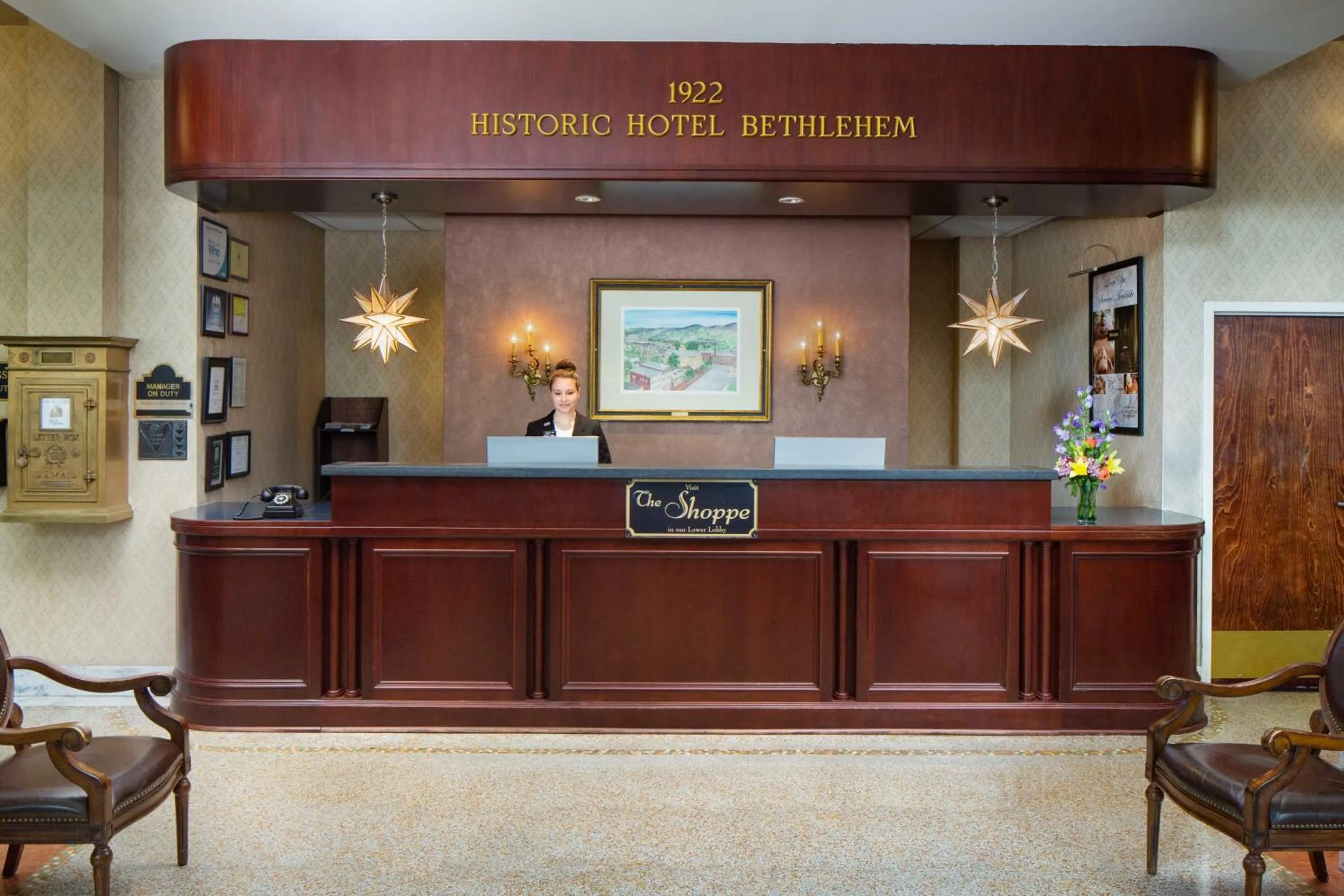 Lobby or reception in Historic Hotel Bethlehem