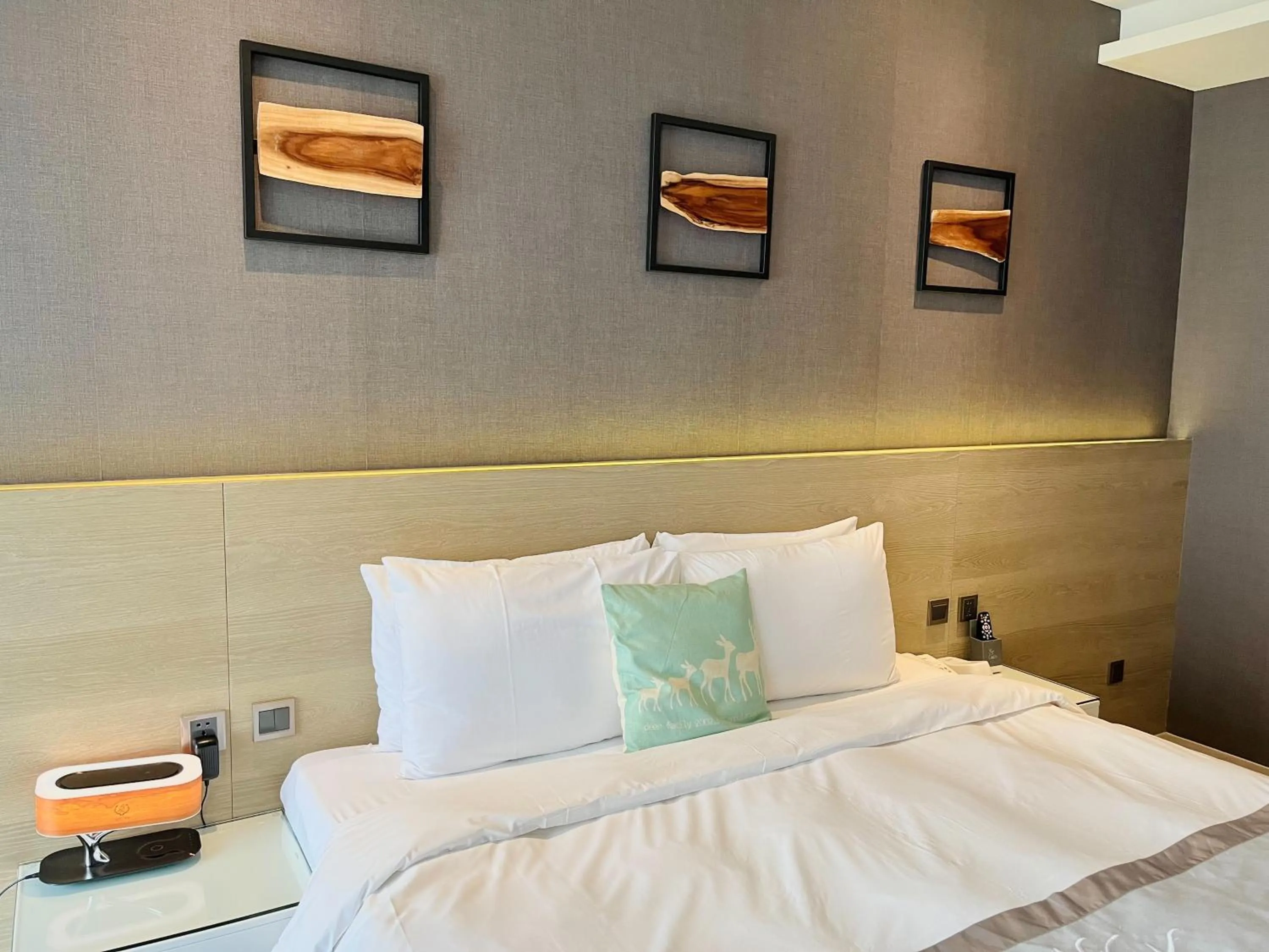 Bed in Vasty Jiaoxi Hotel