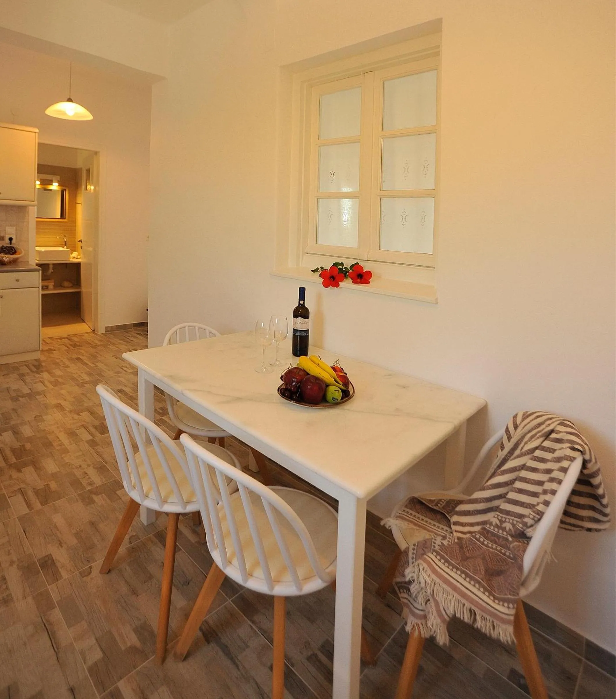 Seating area in Anixis Studios Aliki Paros