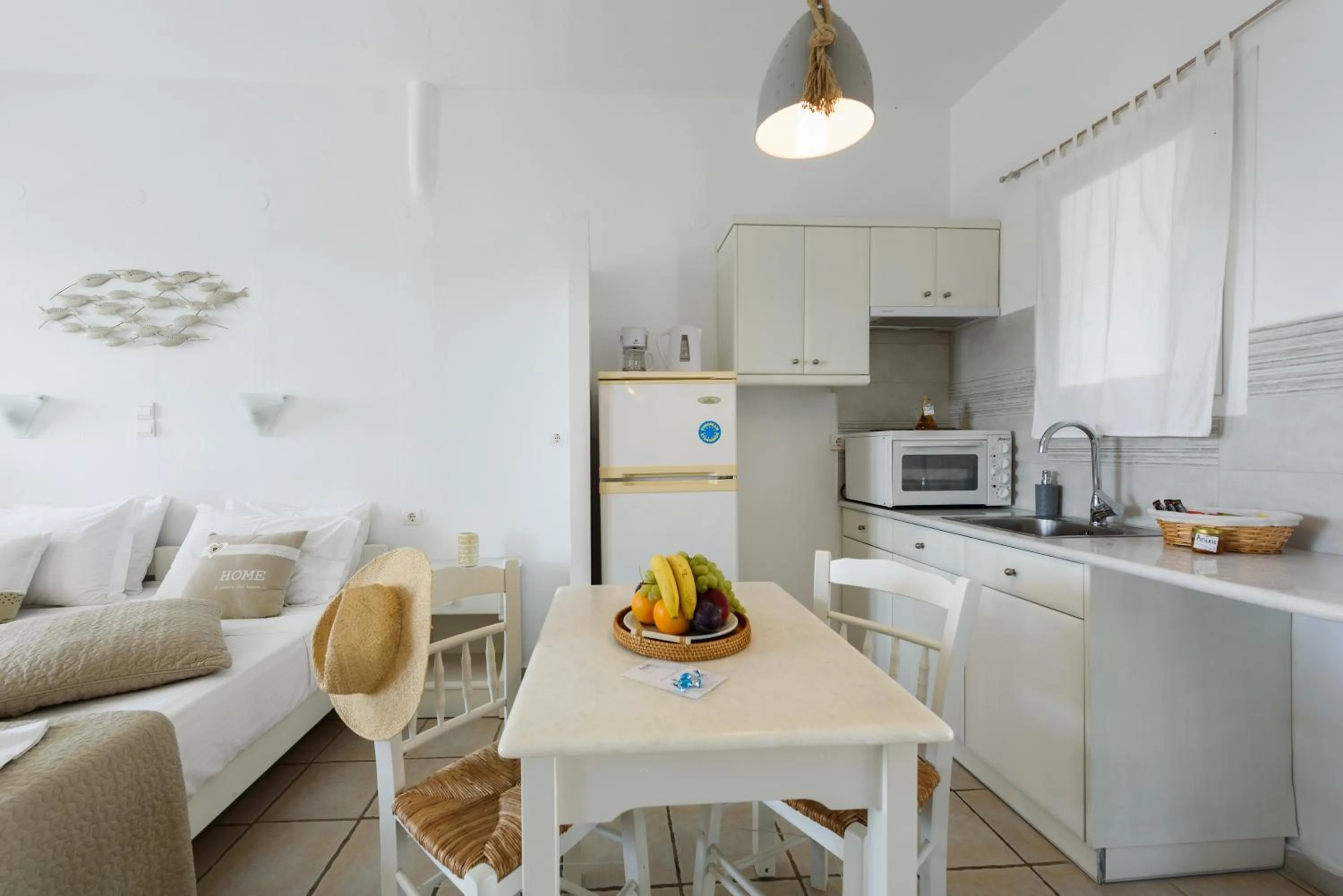 Kitchen or kitchenette in Anixis Studios Aliki Paros