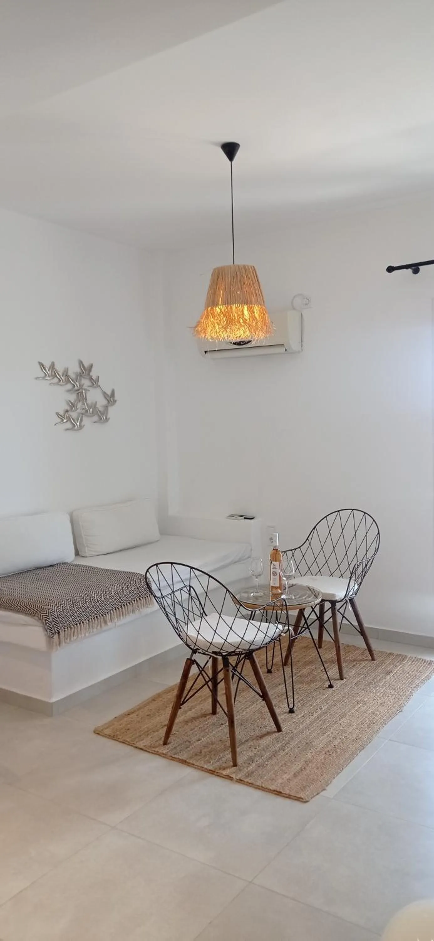 Seating area in Anixis Studios Aliki Paros