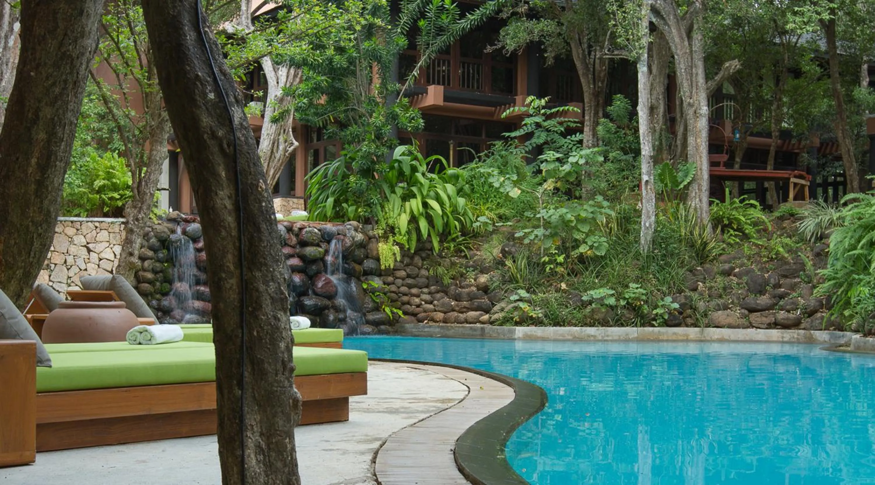 Pool view in The Deer Park Hotel