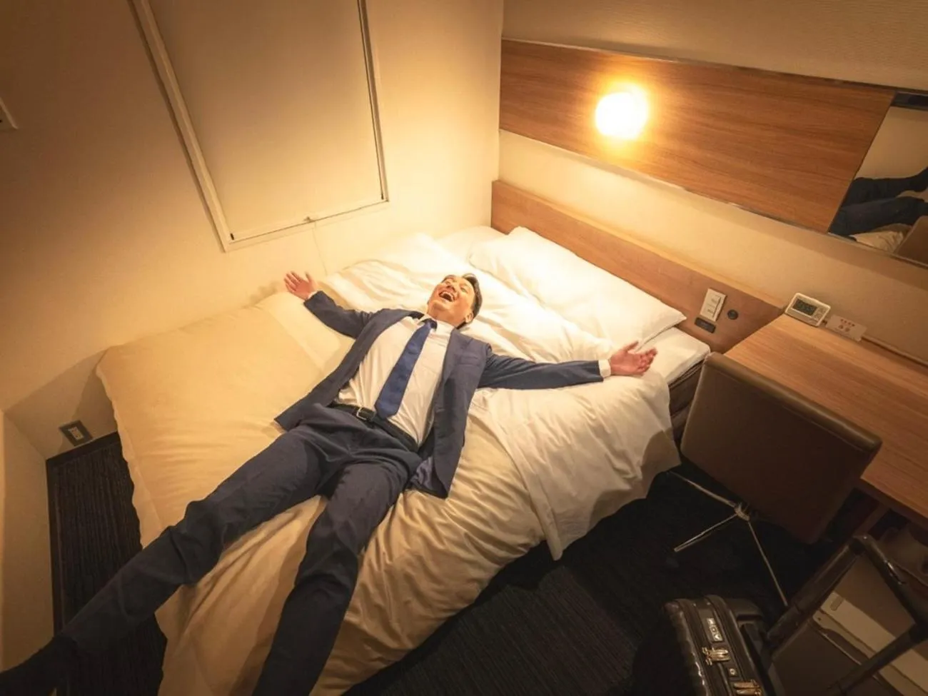 People, Bed in Super Hotel JR Nara Ekimae Sanjo Dori