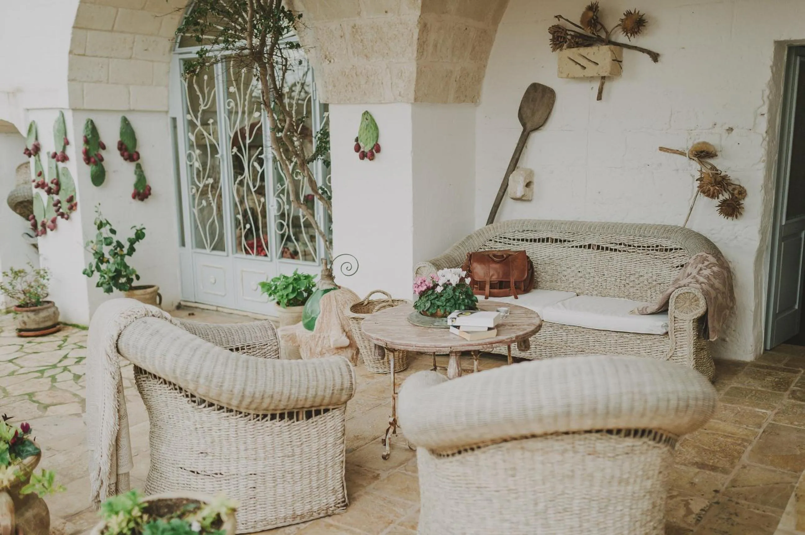 Patio, Bed in Masseria Montenapoleone