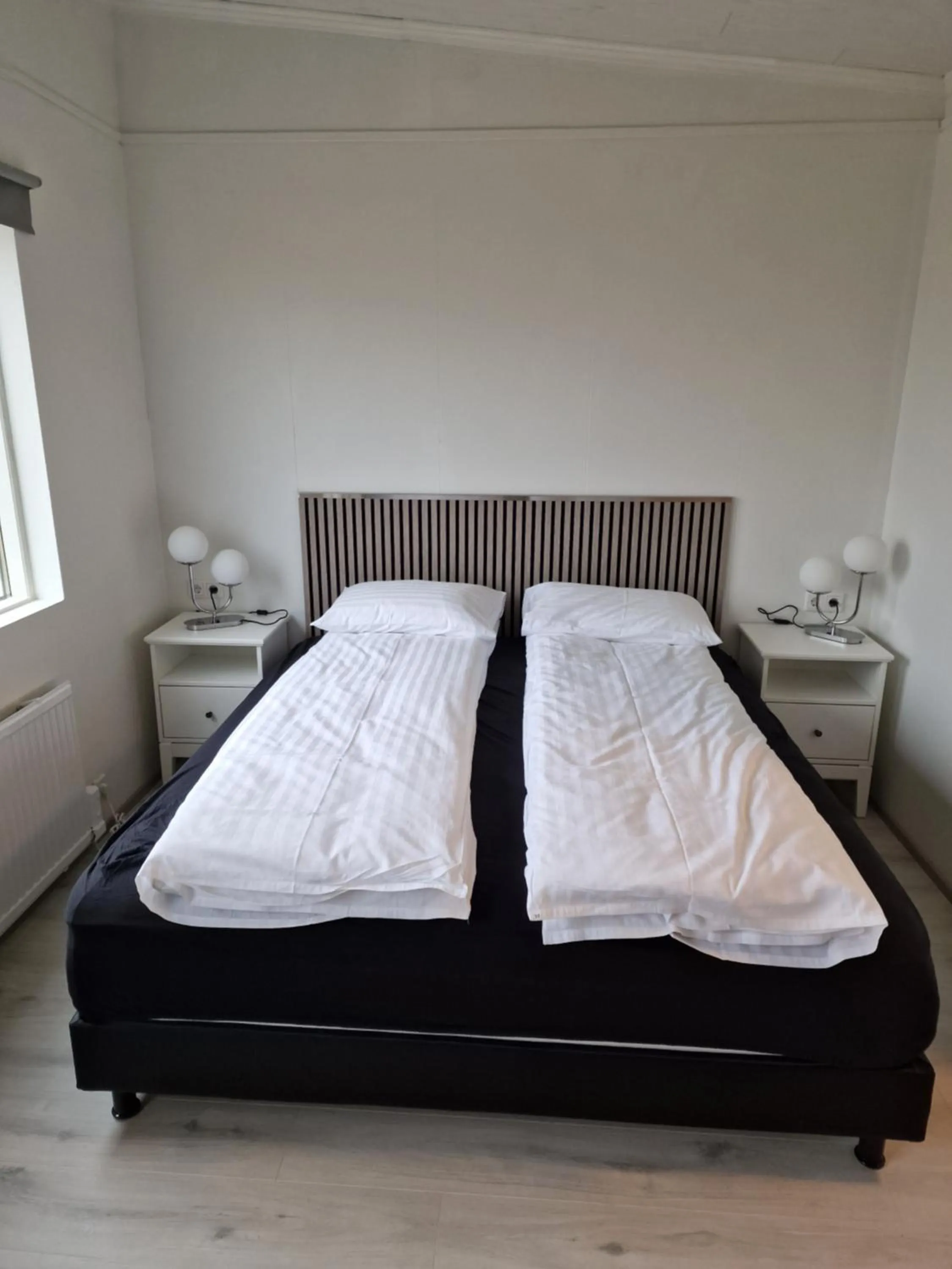 Bed in Aurora Cabins