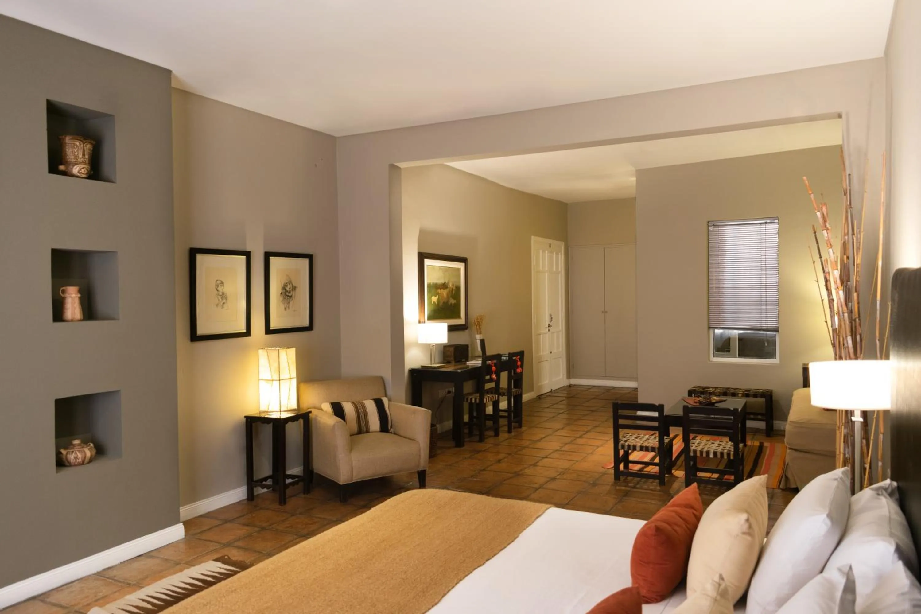 Seating area, Bed in Legado Mitico Salta Hotel Boutique