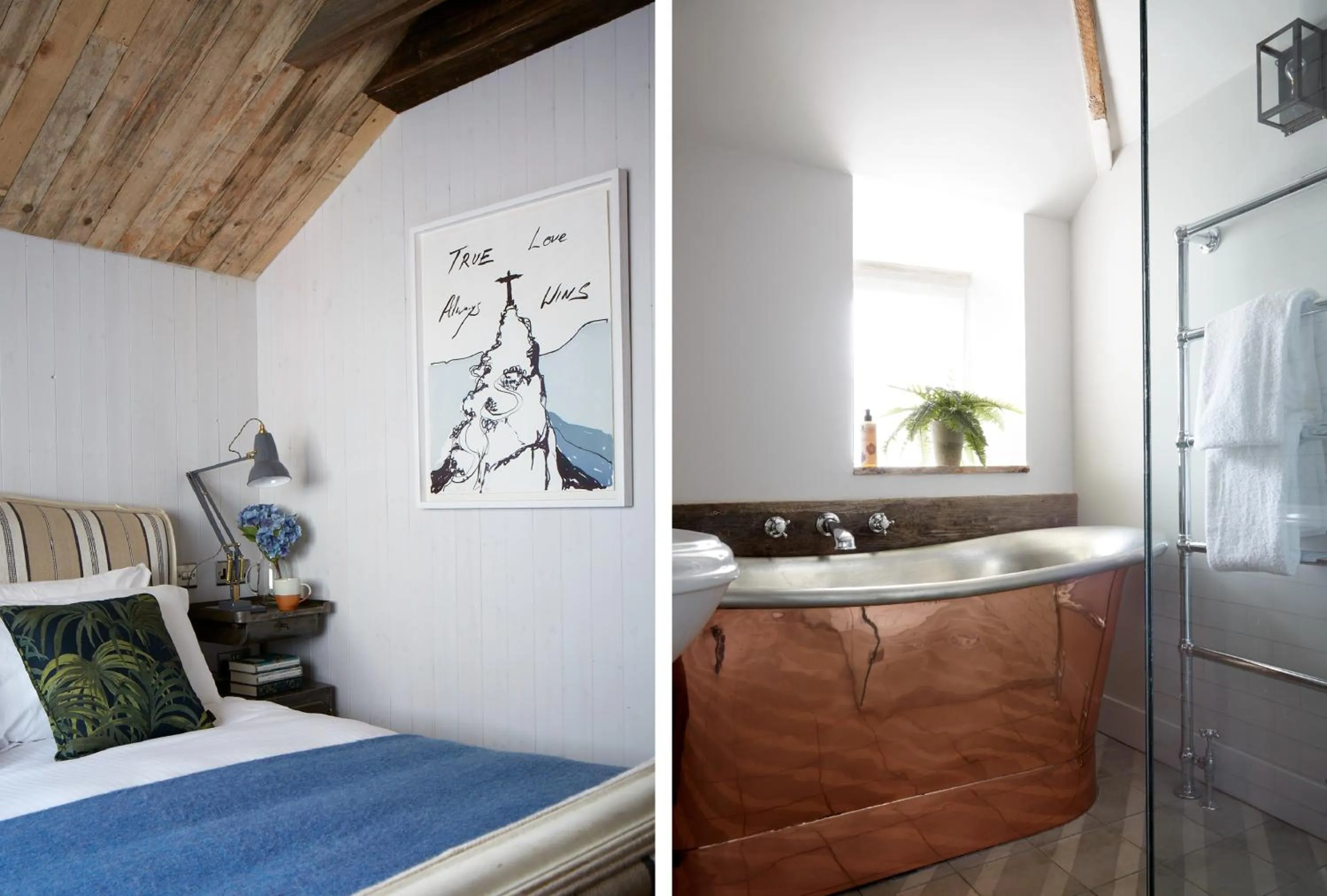 Bed in Artist Residence Cornwall