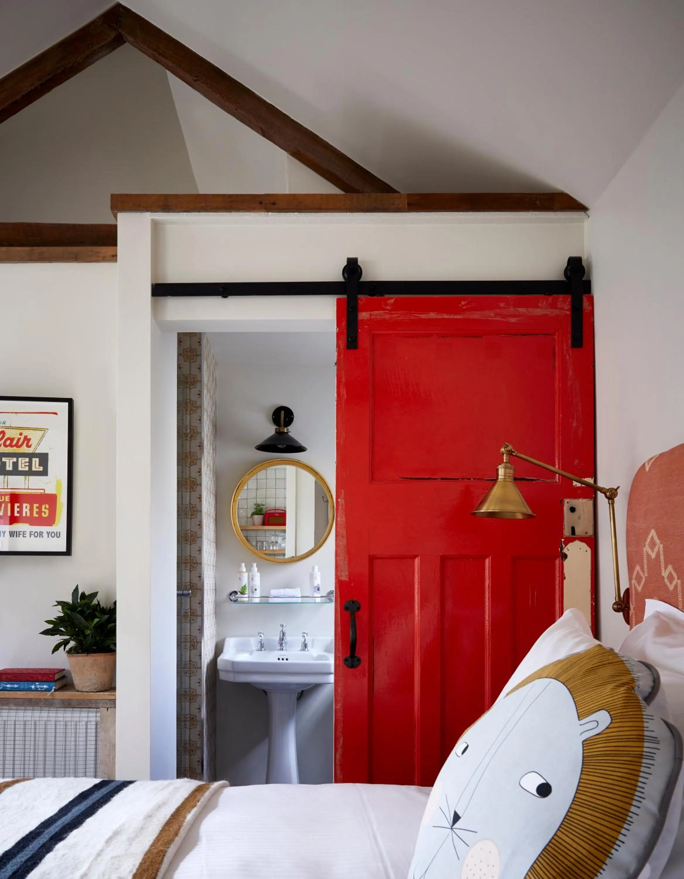 Bathroom, Bed in Artist Residence Cornwall