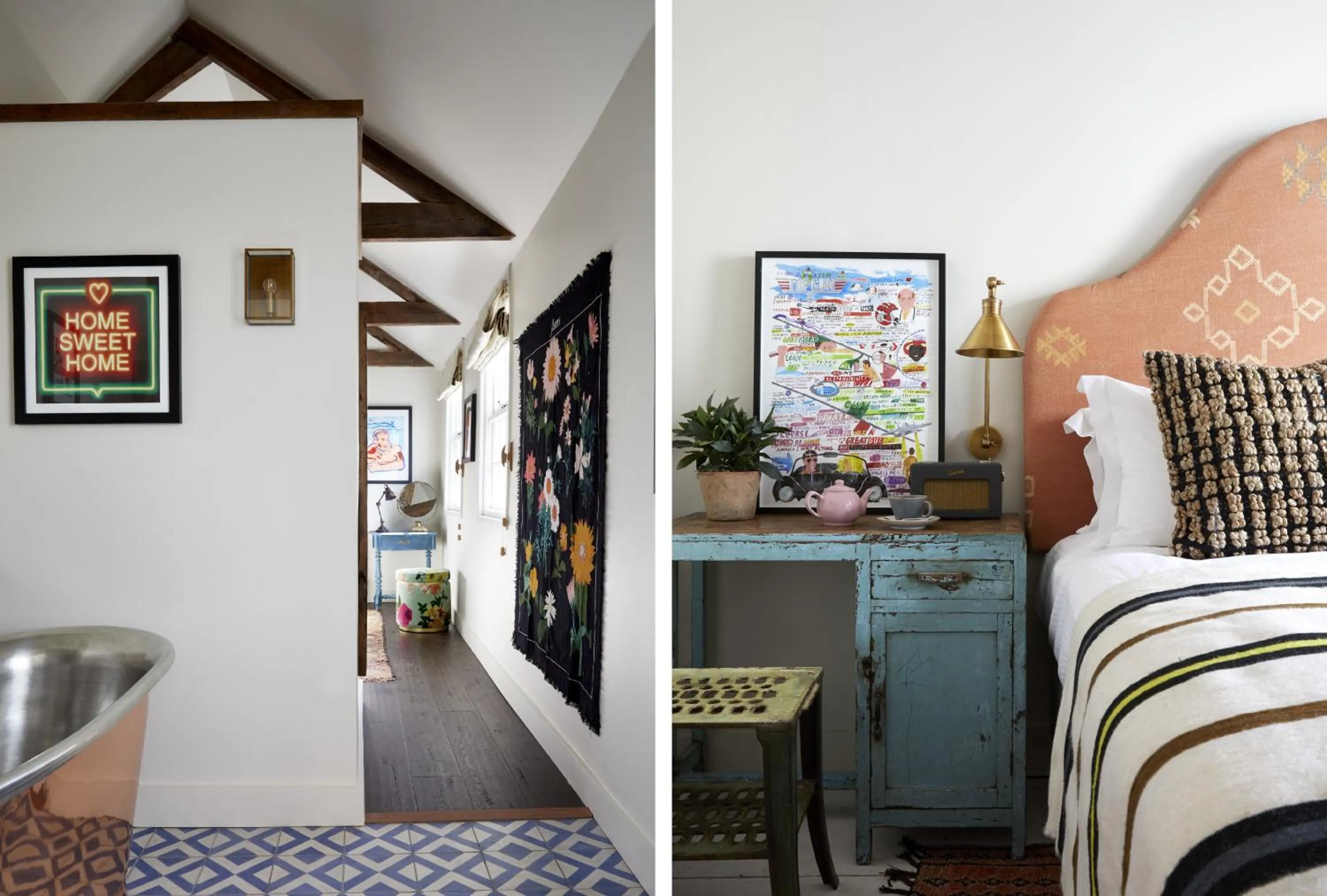 Bed in Artist Residence Cornwall